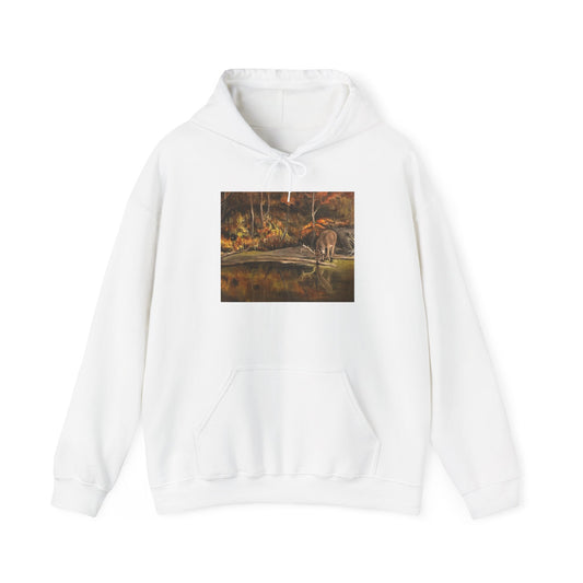 Unisex Heavy Blend™ Hooded Sweatshirt, Deer Haven, Natural Landscape, Life on the Bayou Collection