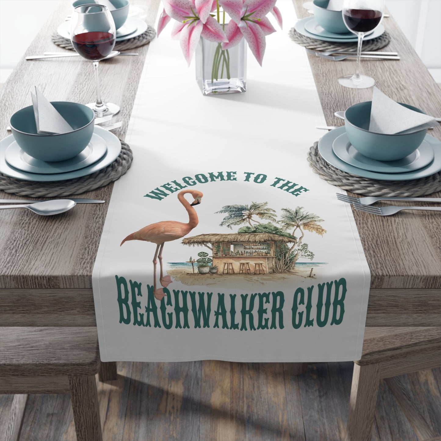 Table Runner (Cotton, Poly), Beachwalker Club Collection