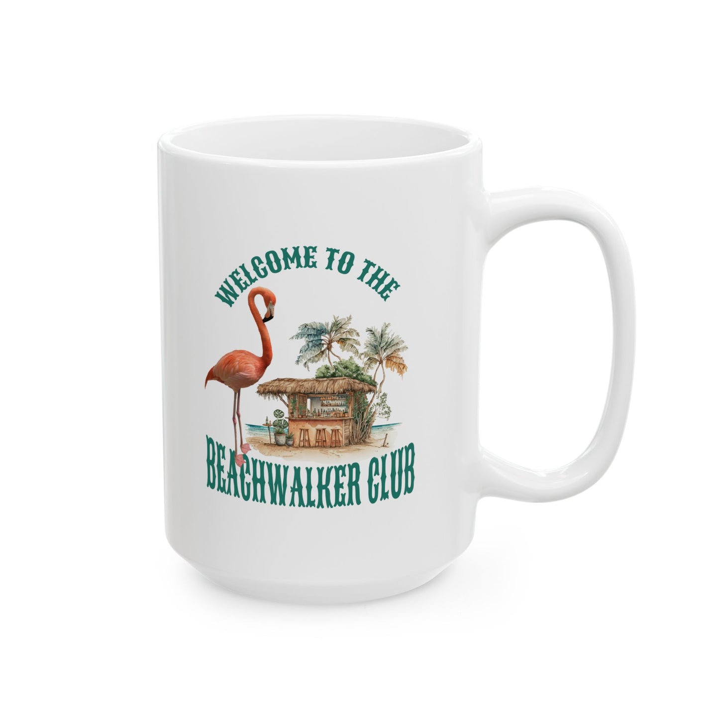 Ceramic Mug, (11oz, 15oz), Coastal One Print, Beachwalker Club Collection