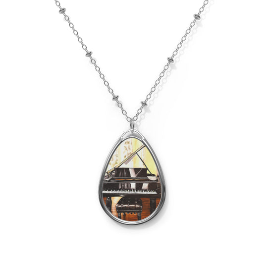 Oval Necklace, Pianist, Musician, Classical Music