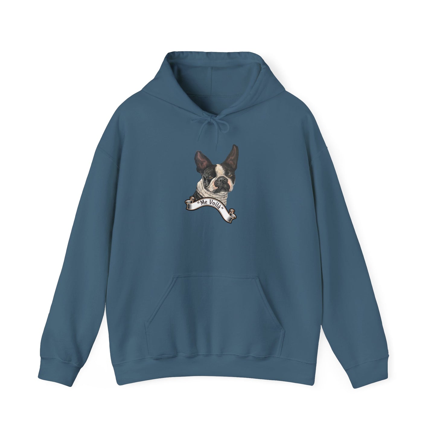 Unisex Heavy Blend™ Designed Animal Themed Print, Her I am!. Me Voila ™ Hooded Sweatshirt" Max Loves Pookie Collection