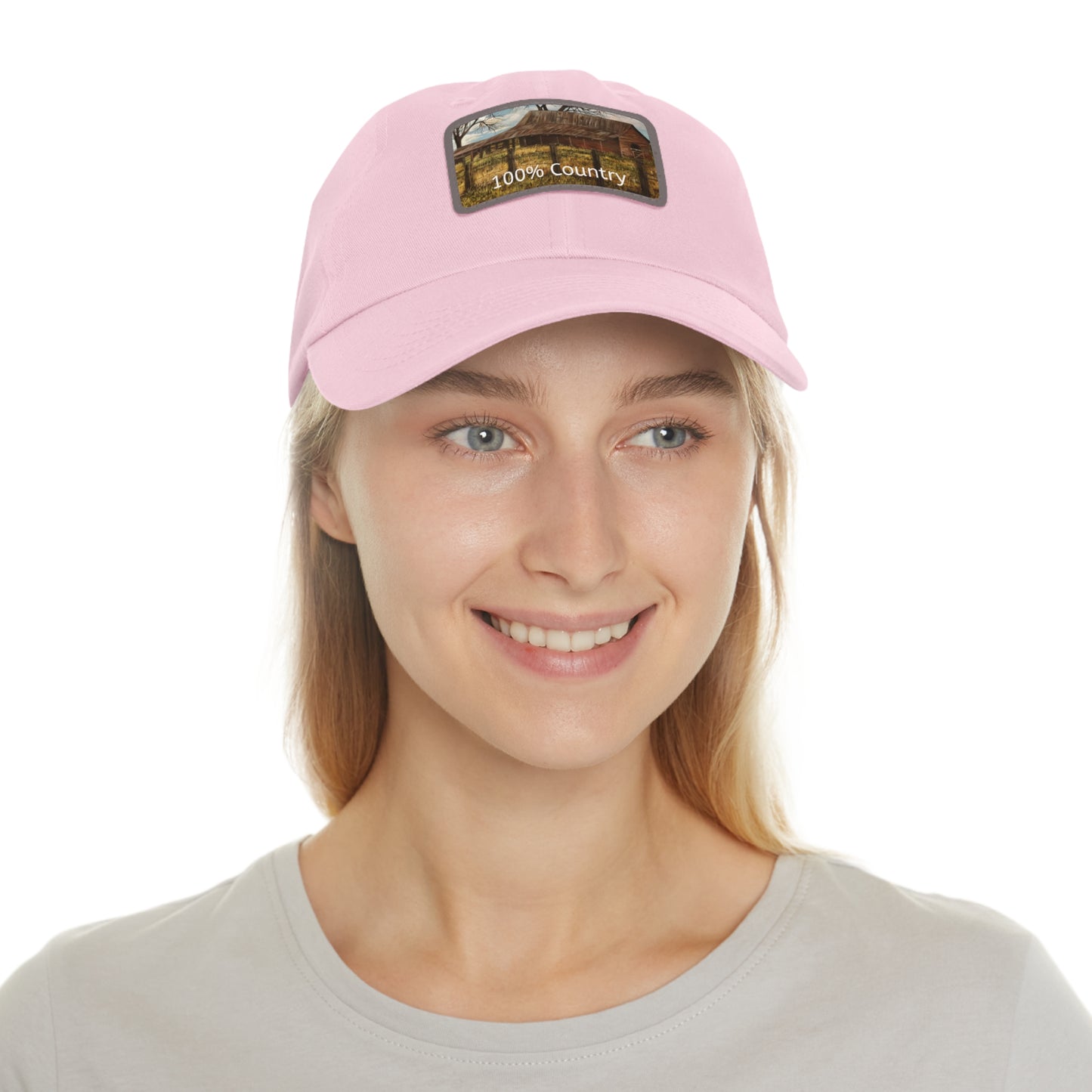 Dad Hat with Leather Patch (Rectangle), 100% Country, FrediFreds Home Collection