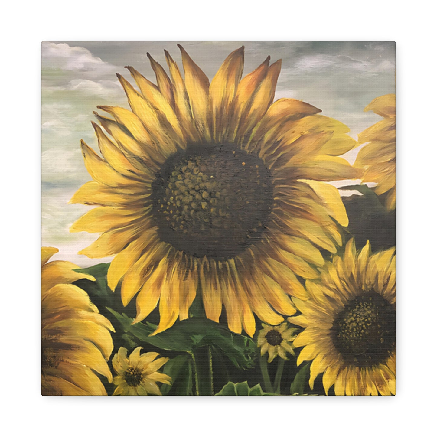 Matte Canvas, Stretched, 1.25", Sunflower, Artwork, FrediFreds Home Collection