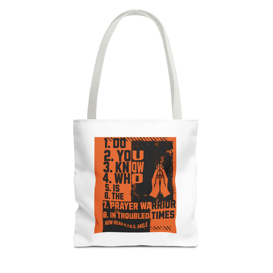 Tote Bag (AOP), Printed Design, Prayer Warrior, FrediFreds Home Collection