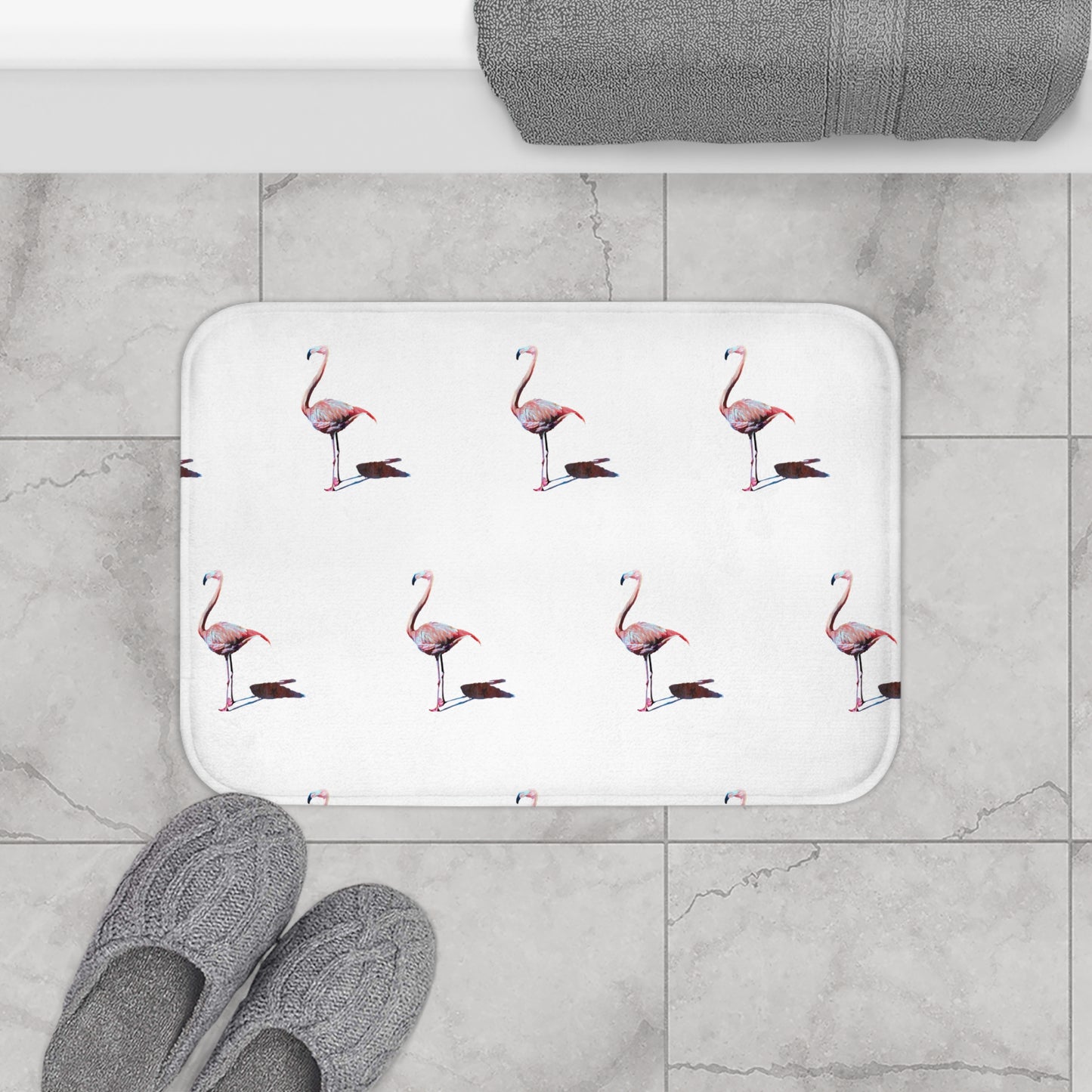 Bath Mat, Flamingo. Beachwalker Club Collection