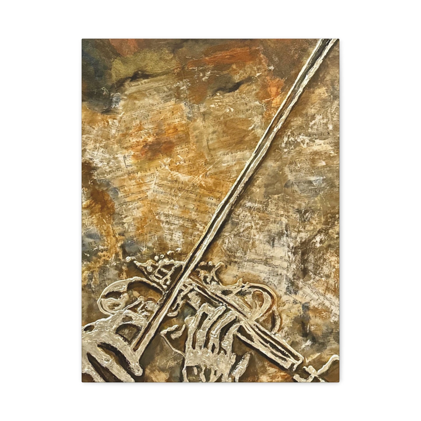 Matte Canvas, Stretched, 1.25", Voila Violin, Orchestra, Artwork, Soul Music Collection