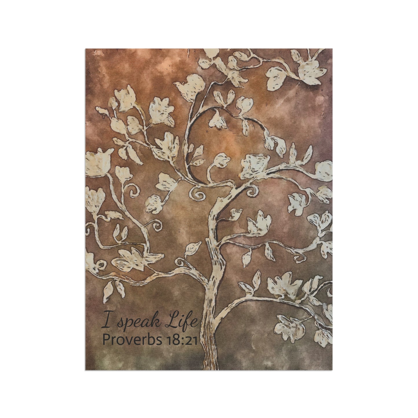 Garden & House Banner, Designer Artwork, I Speak Life, Proverbs 18:21, FrediFred Home Collection