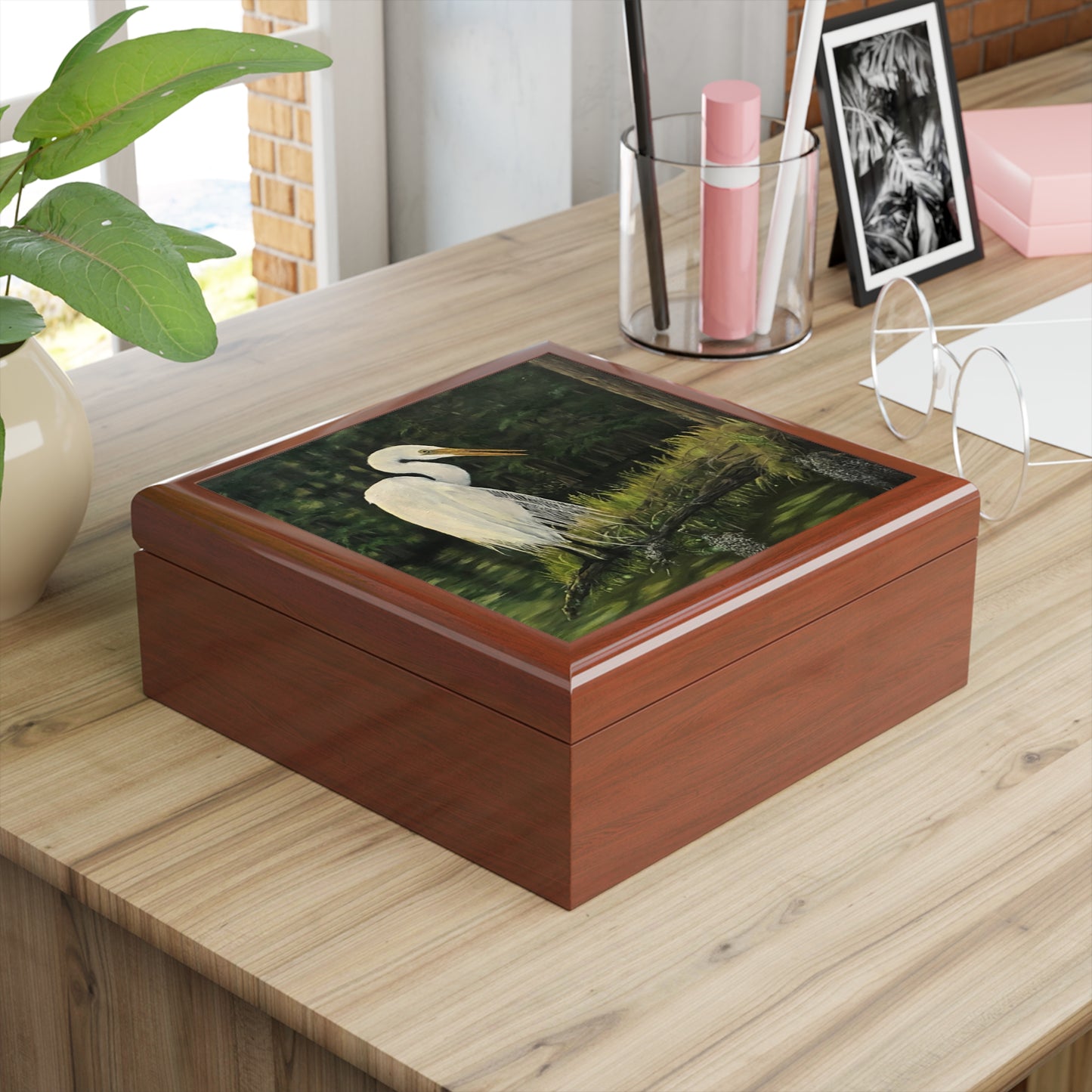 Jewelry Box, Bayou Life, Egret