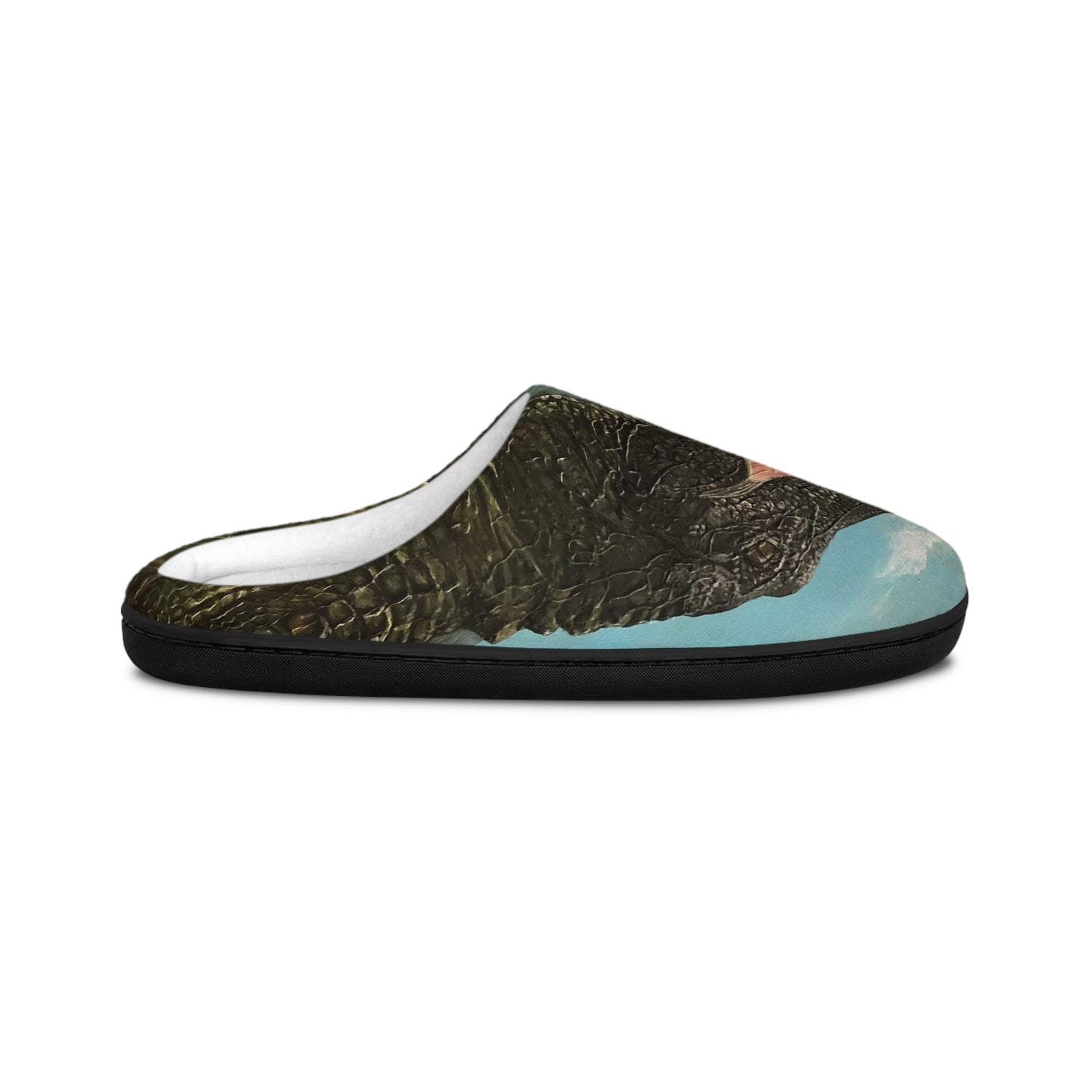 Men's Indoor Slippers, Whimsical Gator Printed Design with Life on the Bayou Collection