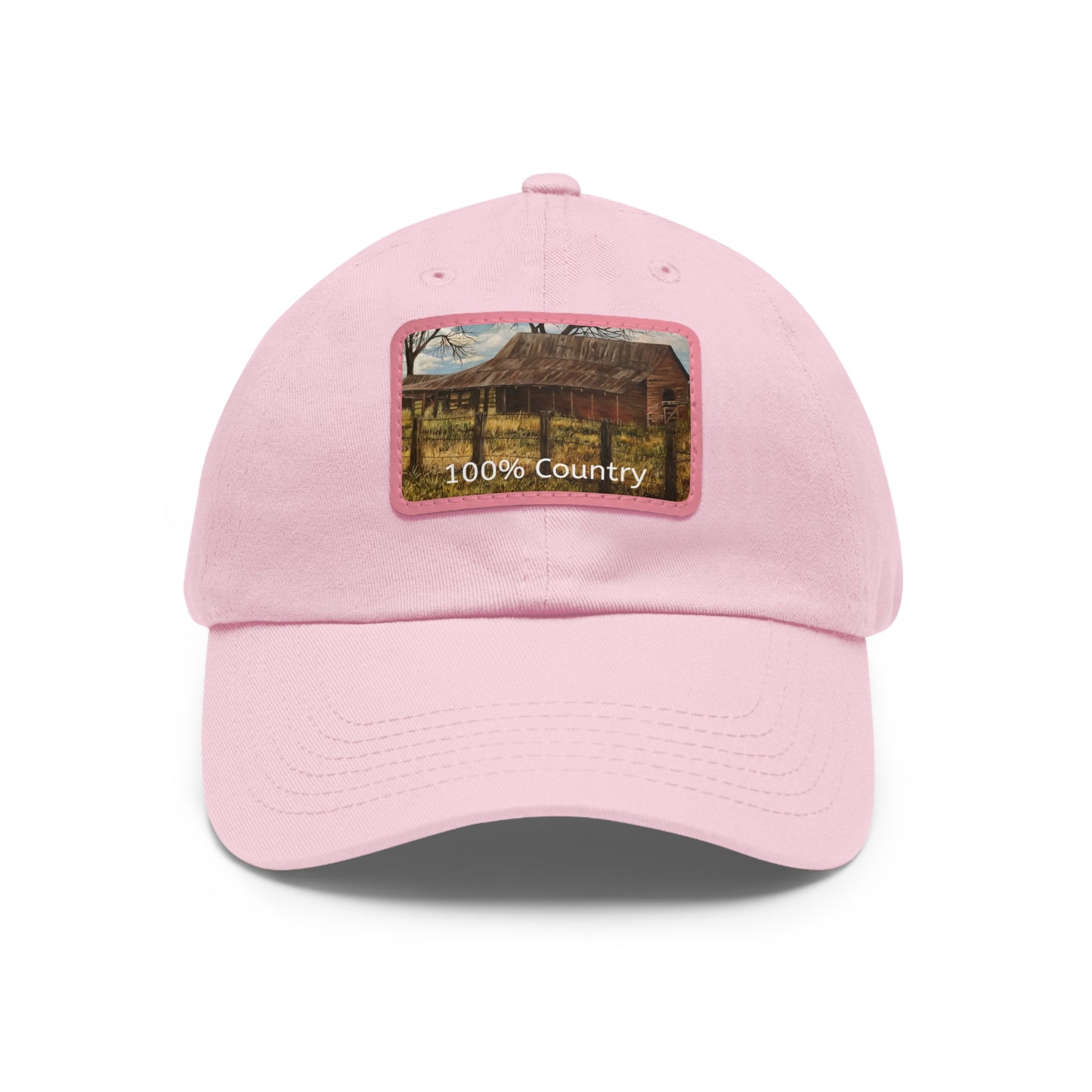 Dad Hat with Leather Patch (Rectangle), 100% Country, FrediFreds Home Collection