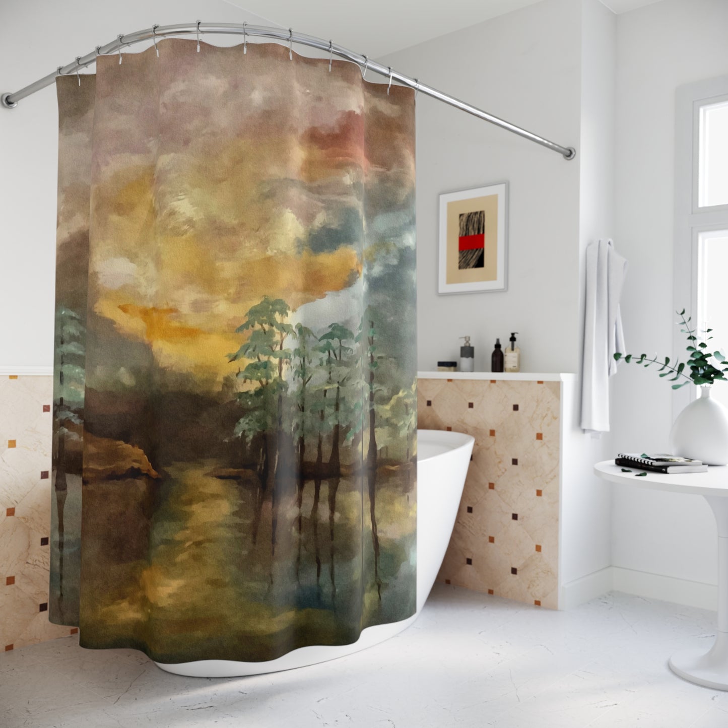 Shower Curtains, Moon Lake, FrediFreds Home Collection