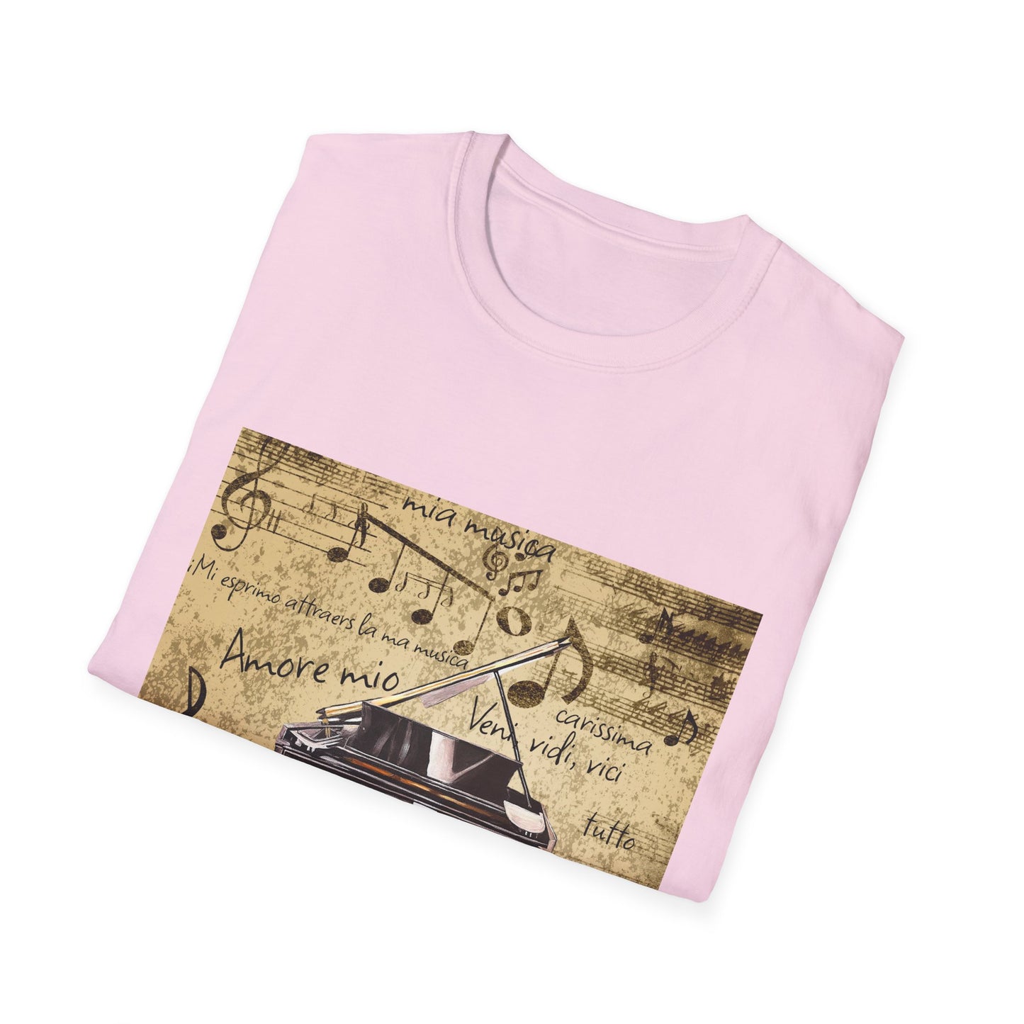 Unisex Softstyle T-Shirt, Pianist, Love Notes, Soul Music