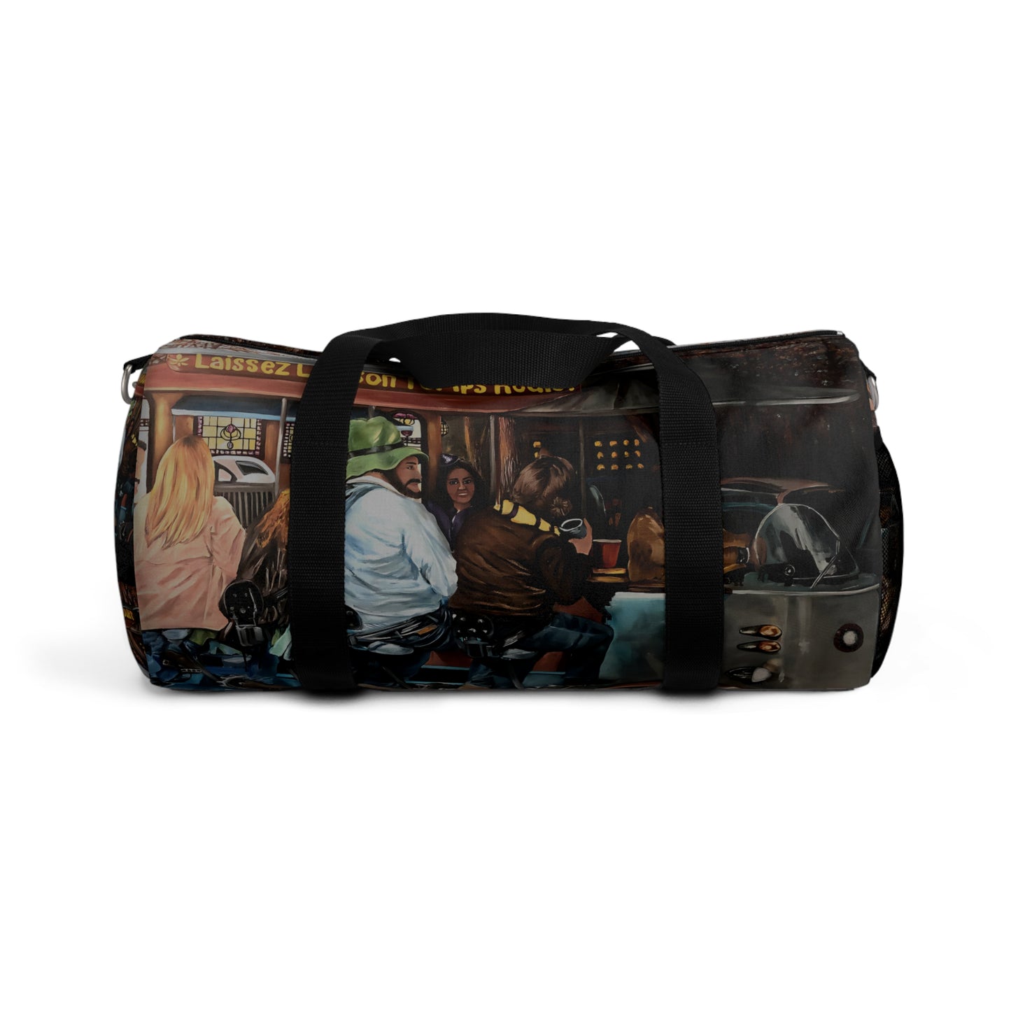 Duffel Bag With Print Design "Let the Good Times Roll"