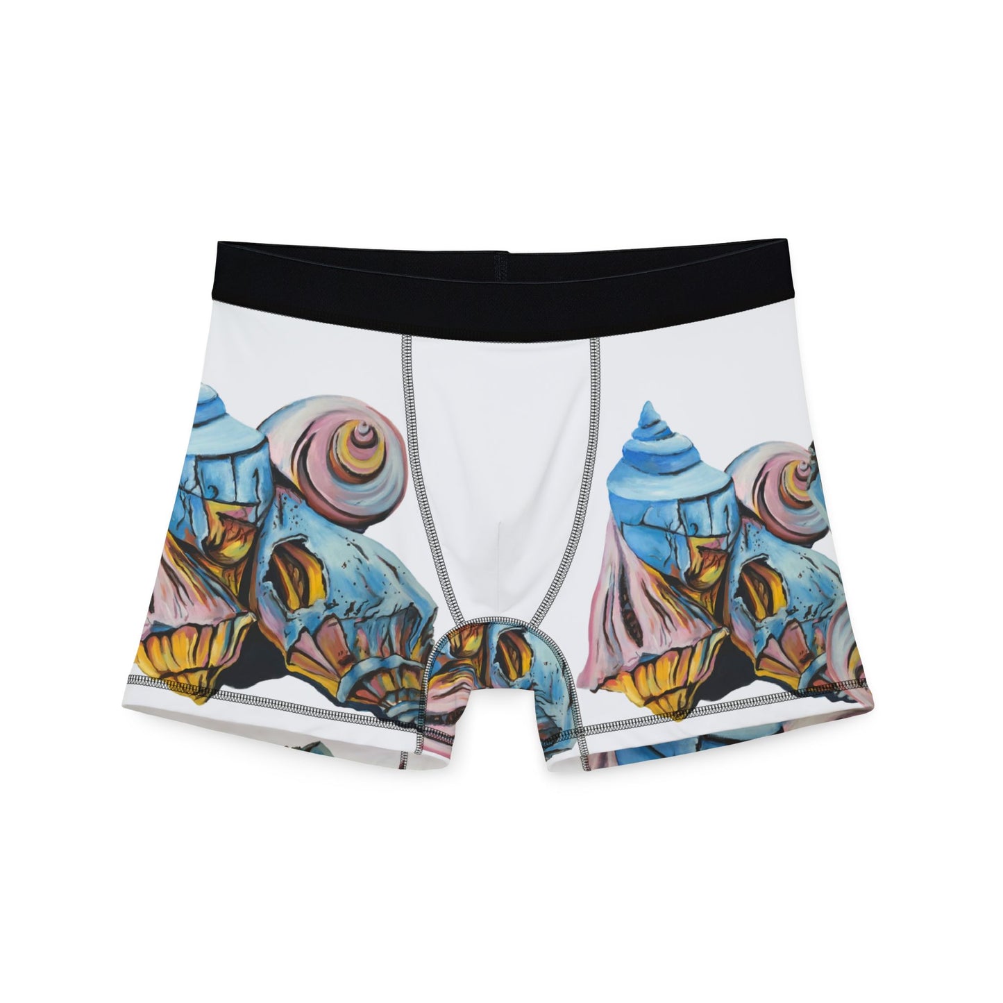 Men's Boxers (AOP), Artsy Beach Shells, Beach Themed, Humorous, Beachwalker Club Collection