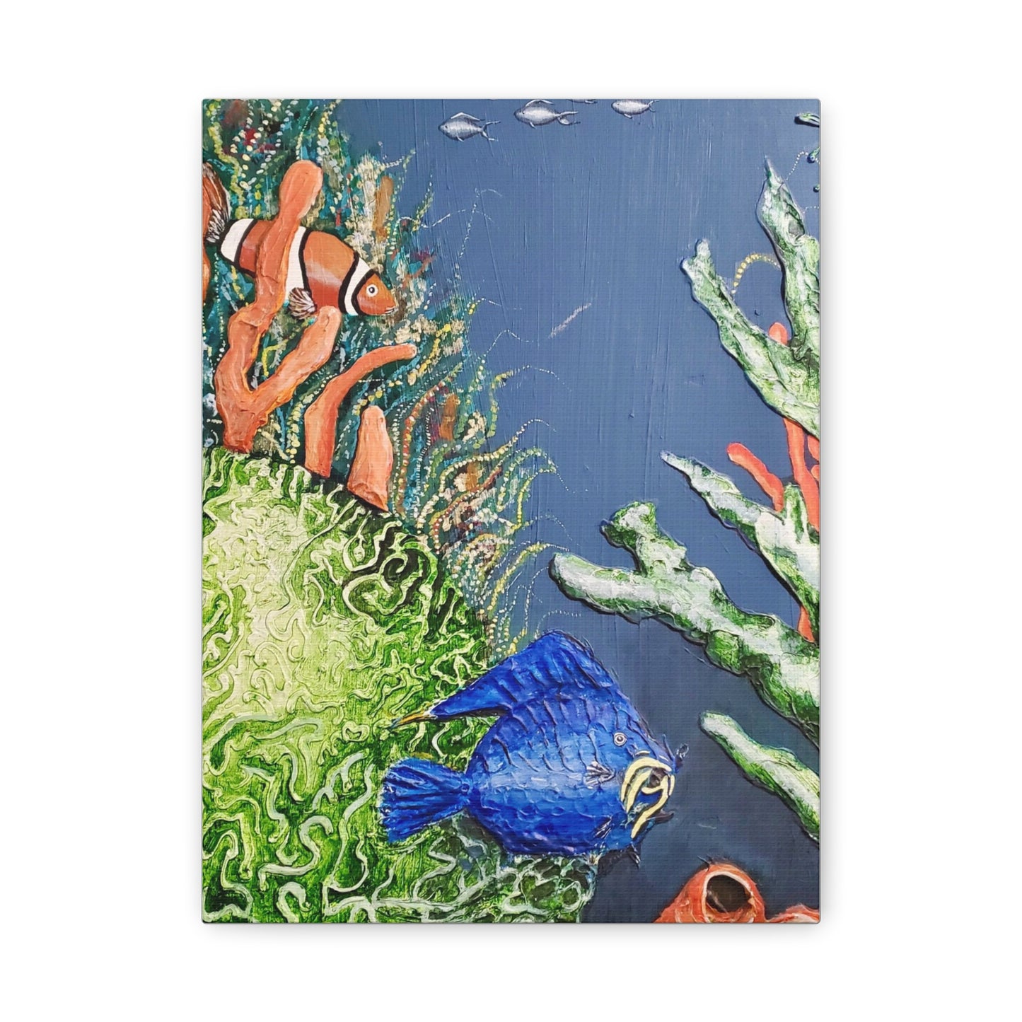 Matte Canvas, Stretched, 1.25", Ocean Life, Artwork, Beachwalker Club Collection
