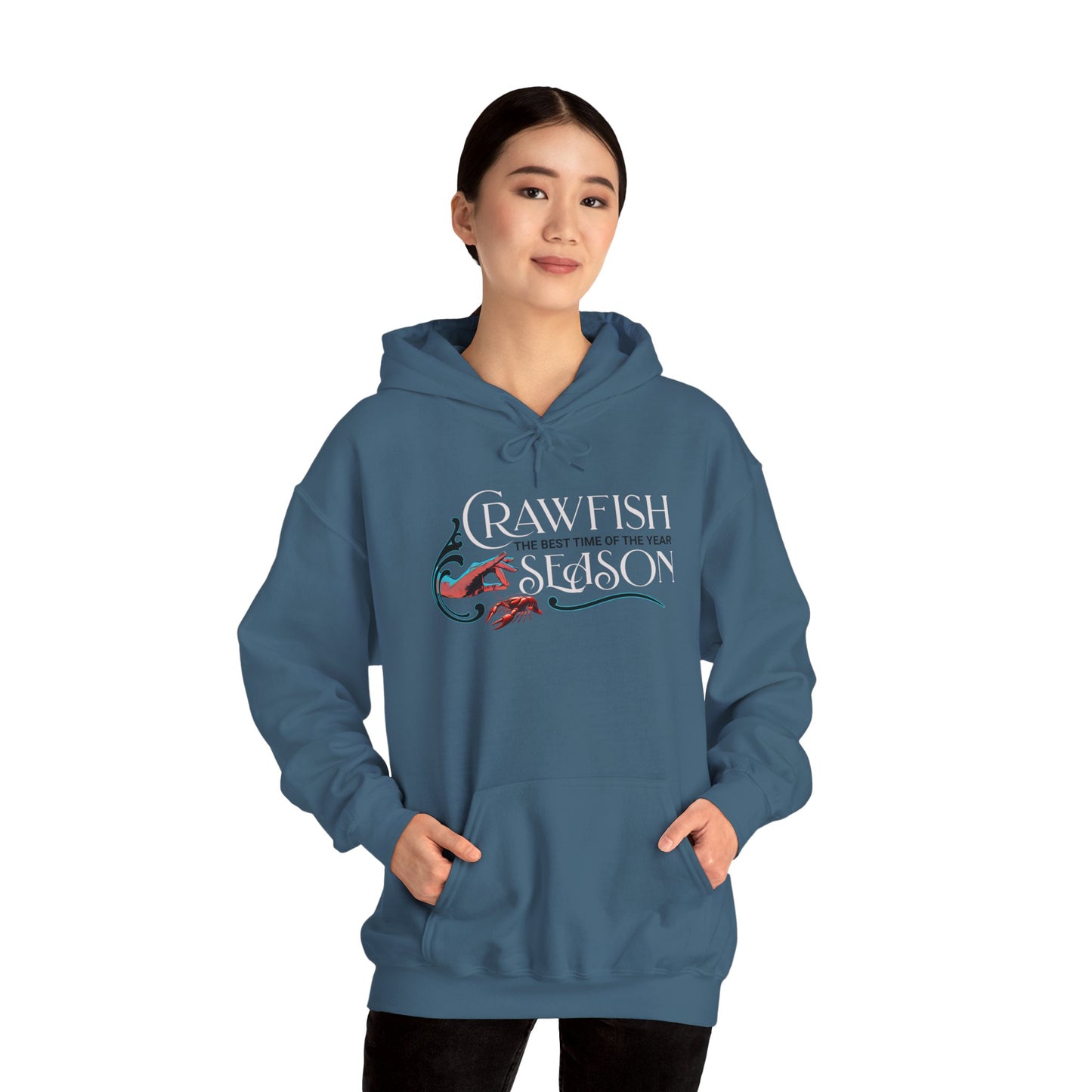 Unisex Heavy Blend™ Hooded Sweatshirt, Crawfish Season, Life on the Bayou Sweatshirt