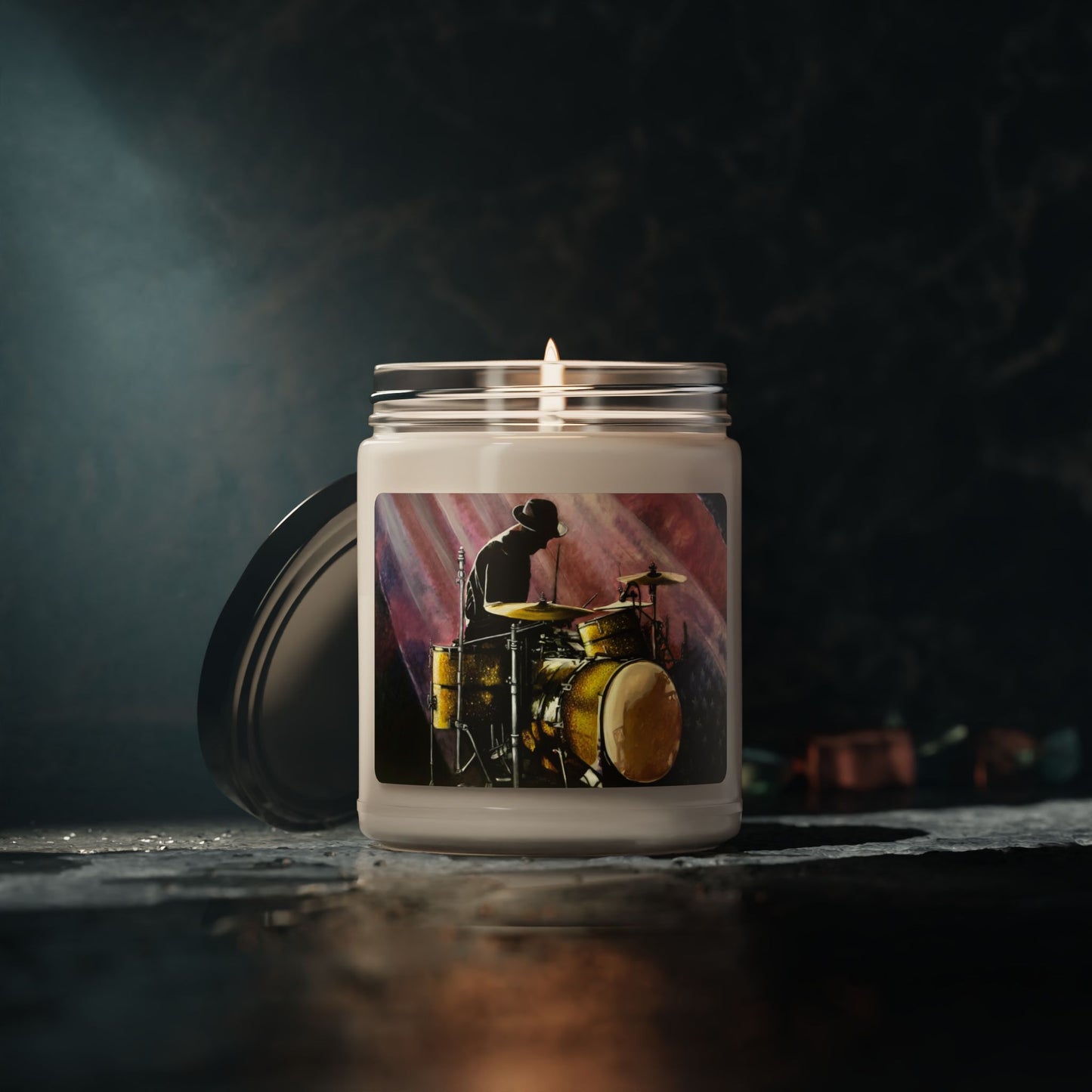 Scented Soy Candle, 9oz, Drummer, Music Themed, Soul Music Collectin