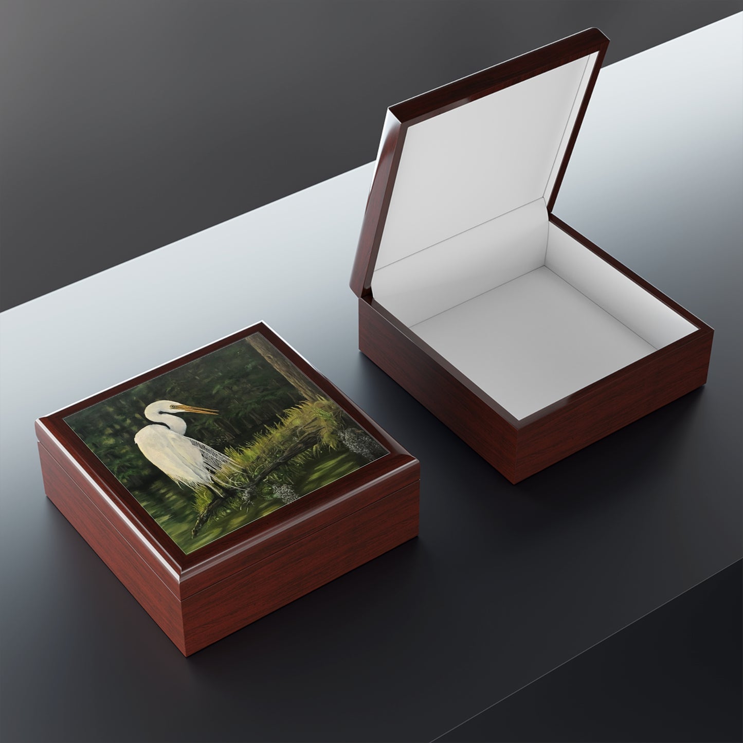 Jewelry Box, Bayou Life, Egret