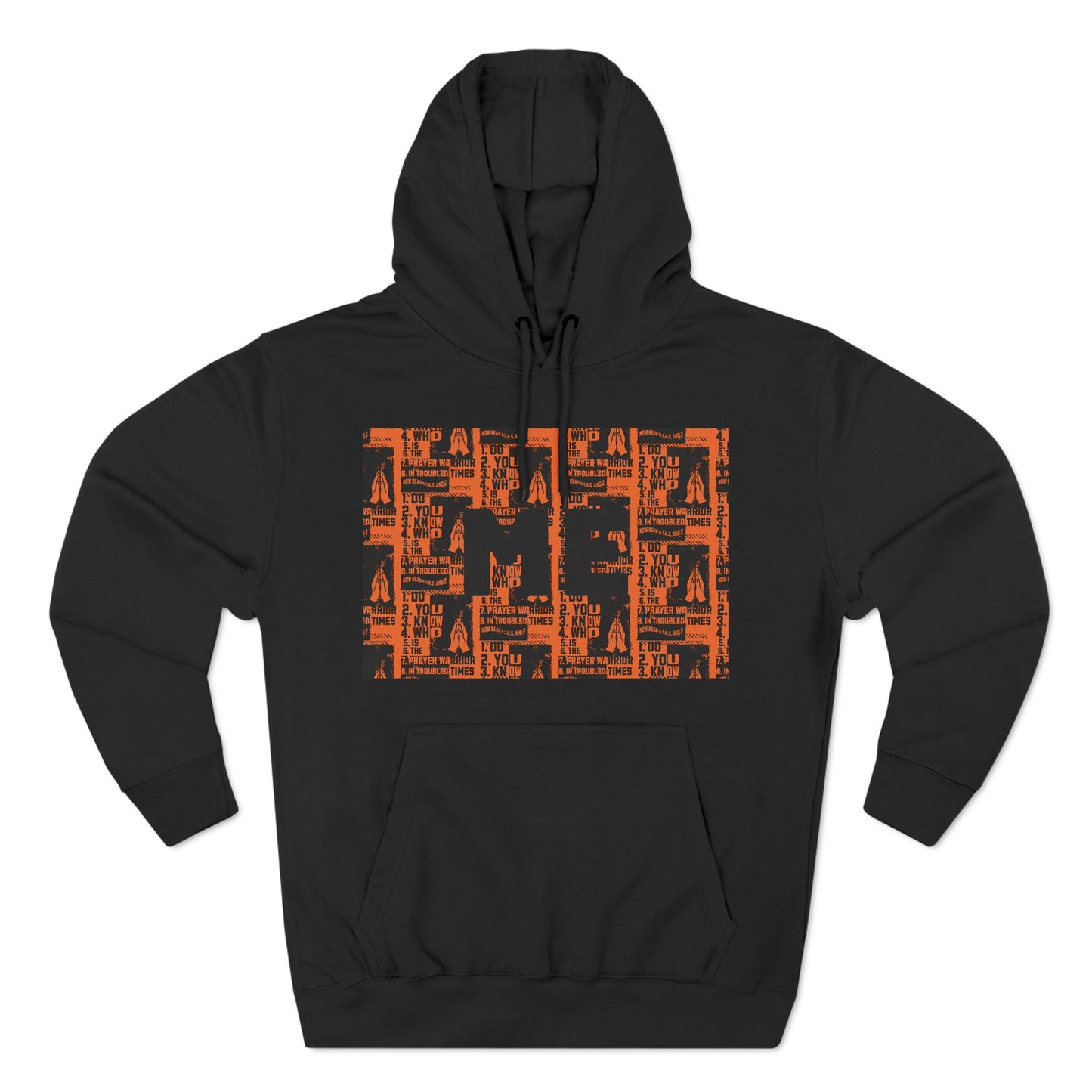 Three-Panel Fleece Hoodie "Prayer Warrior", FrediFreds Home Collection