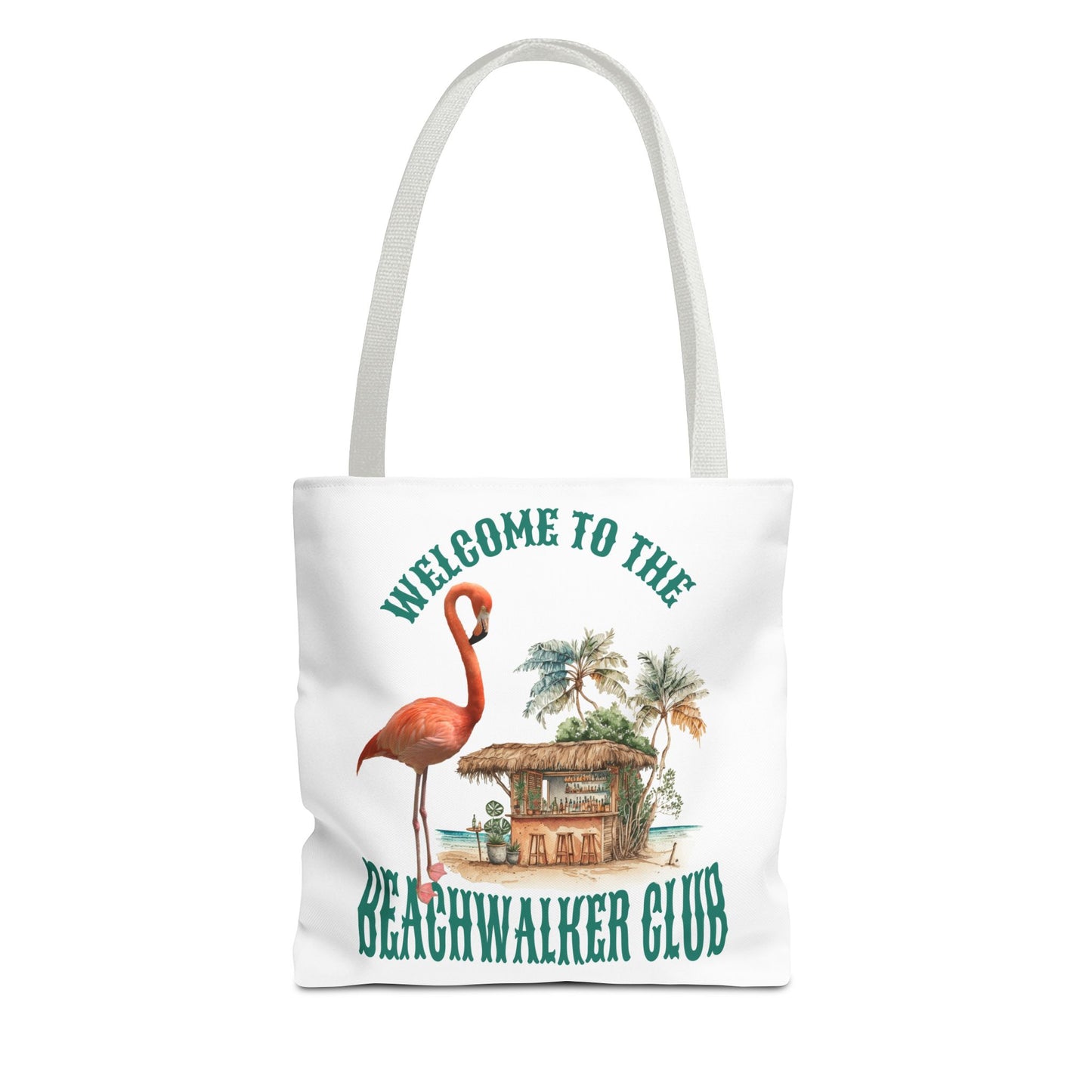 Tote Bag (AOP) "Flamingo Beachwalker Club"