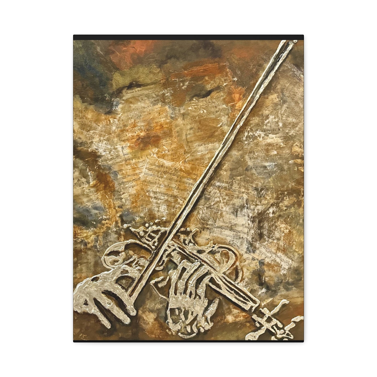 Matte Canvas, Stretched, 1.25", Voila Violin, Orchestra, Artwork, Soul Music Collection
