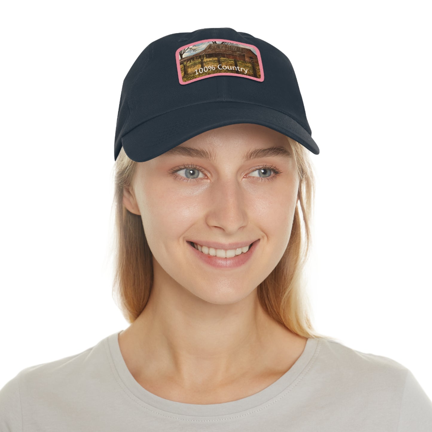 Dad Hat with Leather Patch (Rectangle), 100% Country, FrediFreds Home Collection