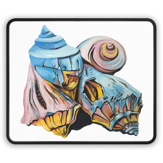 Gaming Mouse Pad, Artsy Pastel Beach Shells, Office, Home, Beachwalker Club Collection