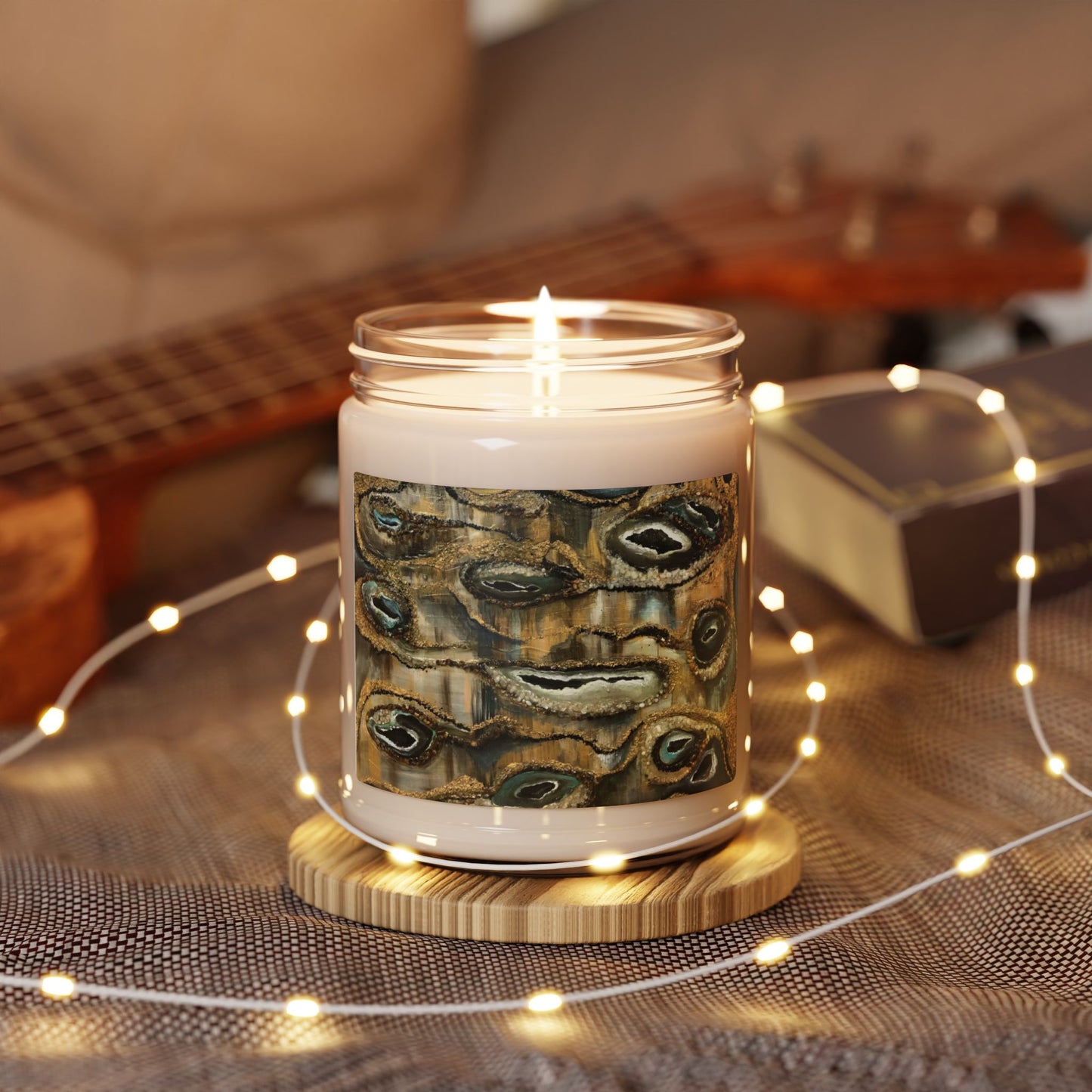 Scented Soy Candle, 9oz, Abstract Oyster Shells, Life on the Bayou Collection