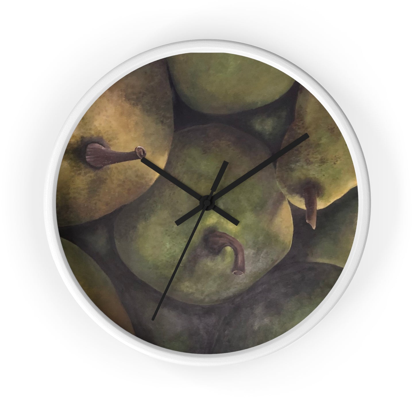 Wall Clock, Pear Delight Print Design,  FrediFreds Home Collection