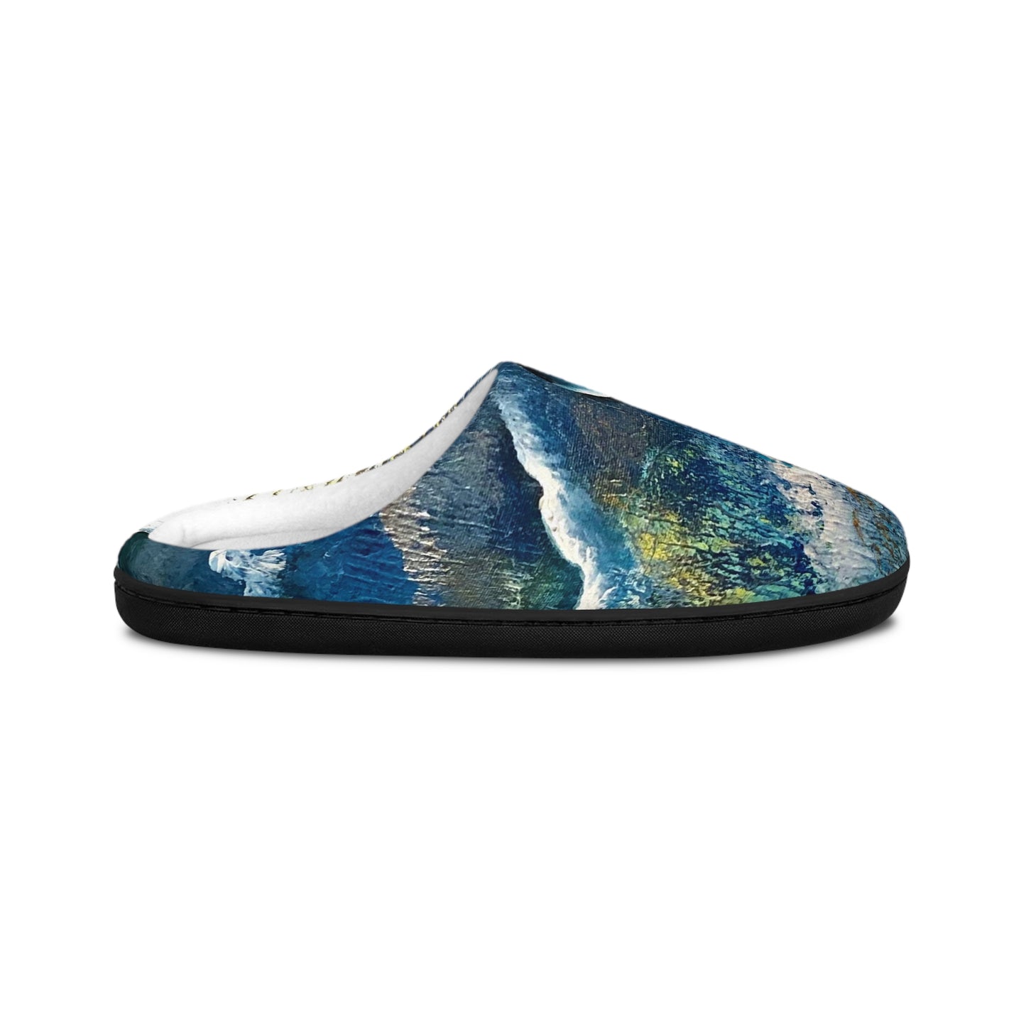 Men's Indoor Slippers, Whimsical Ocean Spray Design with Beachwalker Club Collection