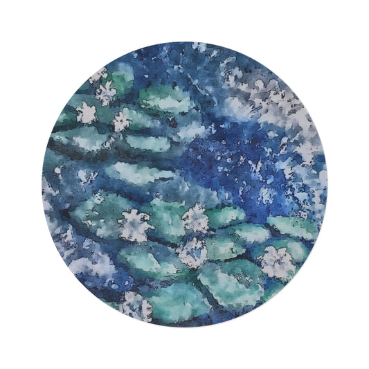 Round Rug, Water Lilies, FrediFreds Home Collection