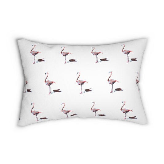 Spun Polyester Lumbar Pillow, Flamingo, Coastal, Beachwalker  Club Collection