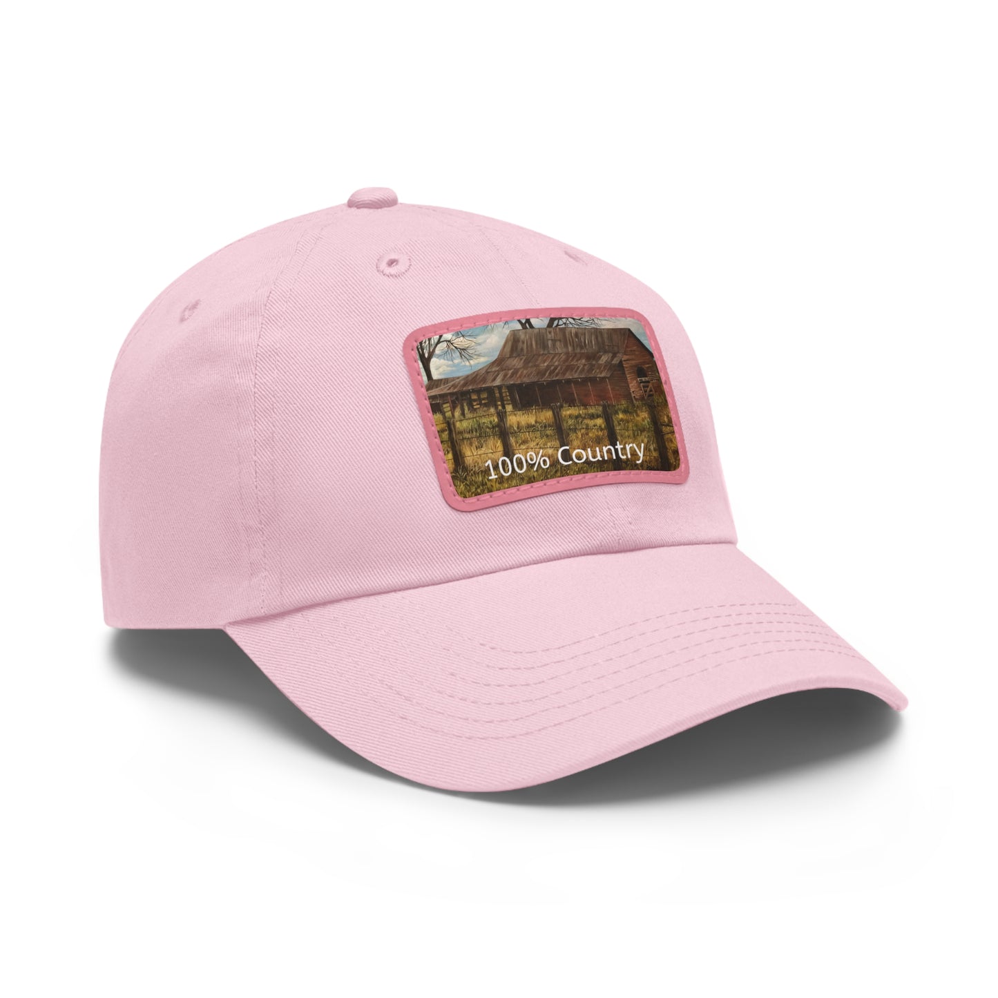 Dad Hat with Leather Patch (Rectangle), 100% Country, FrediFreds Home Collection