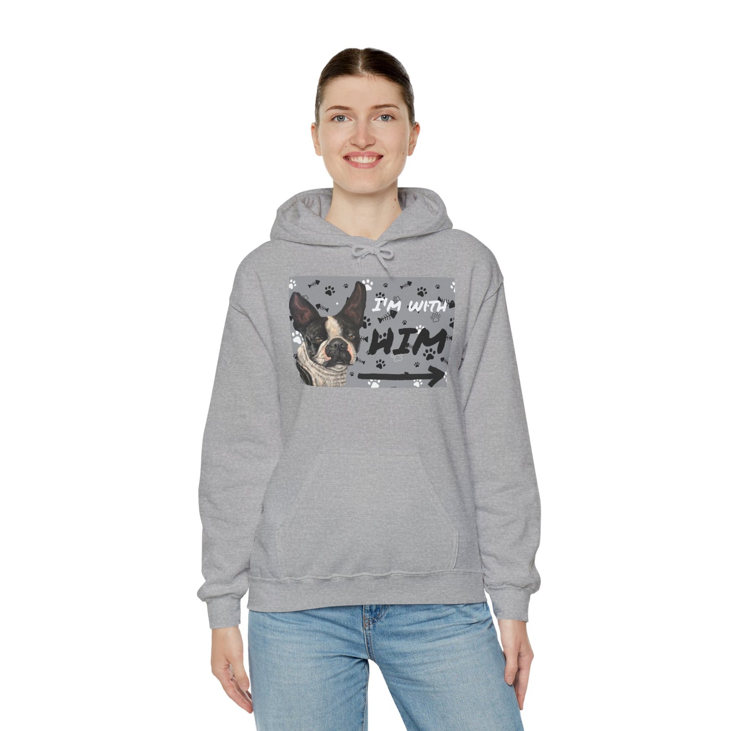 Unisex Heavy Blend™  Friendship Hooded Sweatshirt,   I'm Vibing with Them, Max Loves Pookie Collection