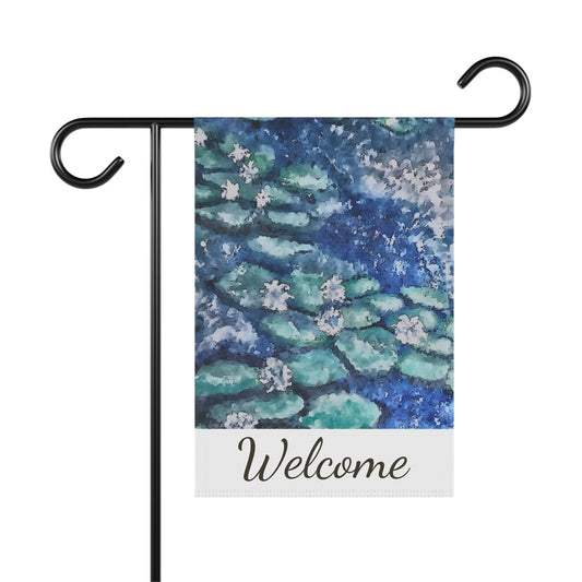 Garden & House Banner, Water Lilies, FrediFreds Home Collection