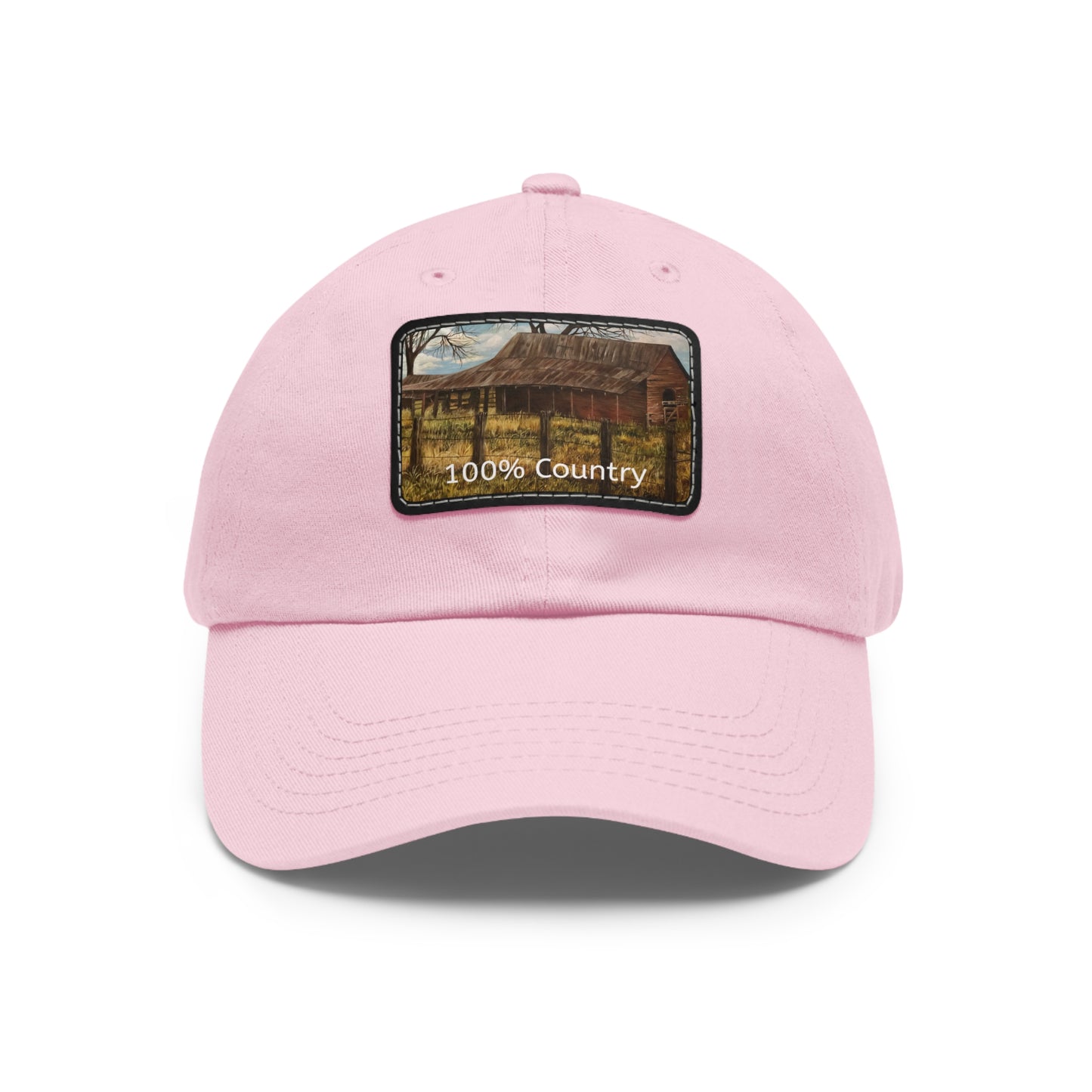 Dad Hat with Leather Patch (Rectangle), 100% Country, FrediFreds Home Collection