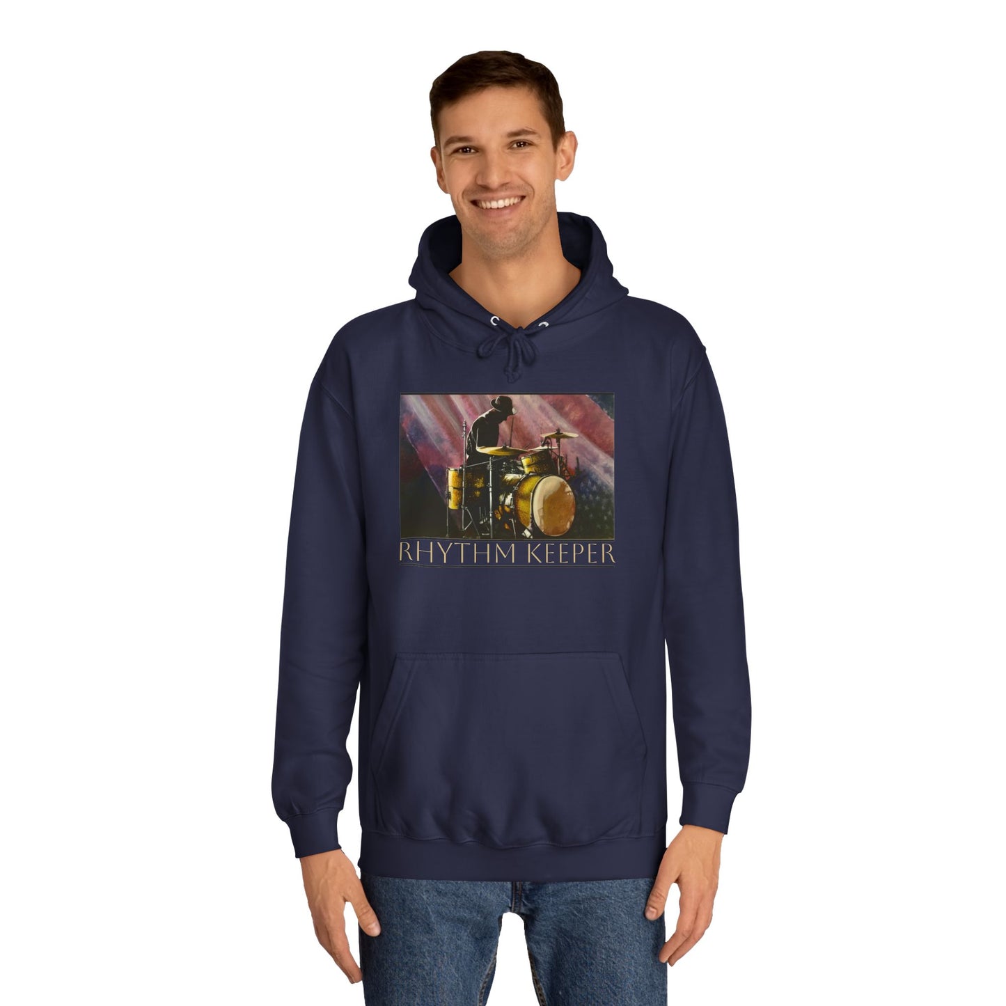 Unisex College Hoodie, Percussionist, Drummer, Band, Rhythm Master, Soul Music Collection