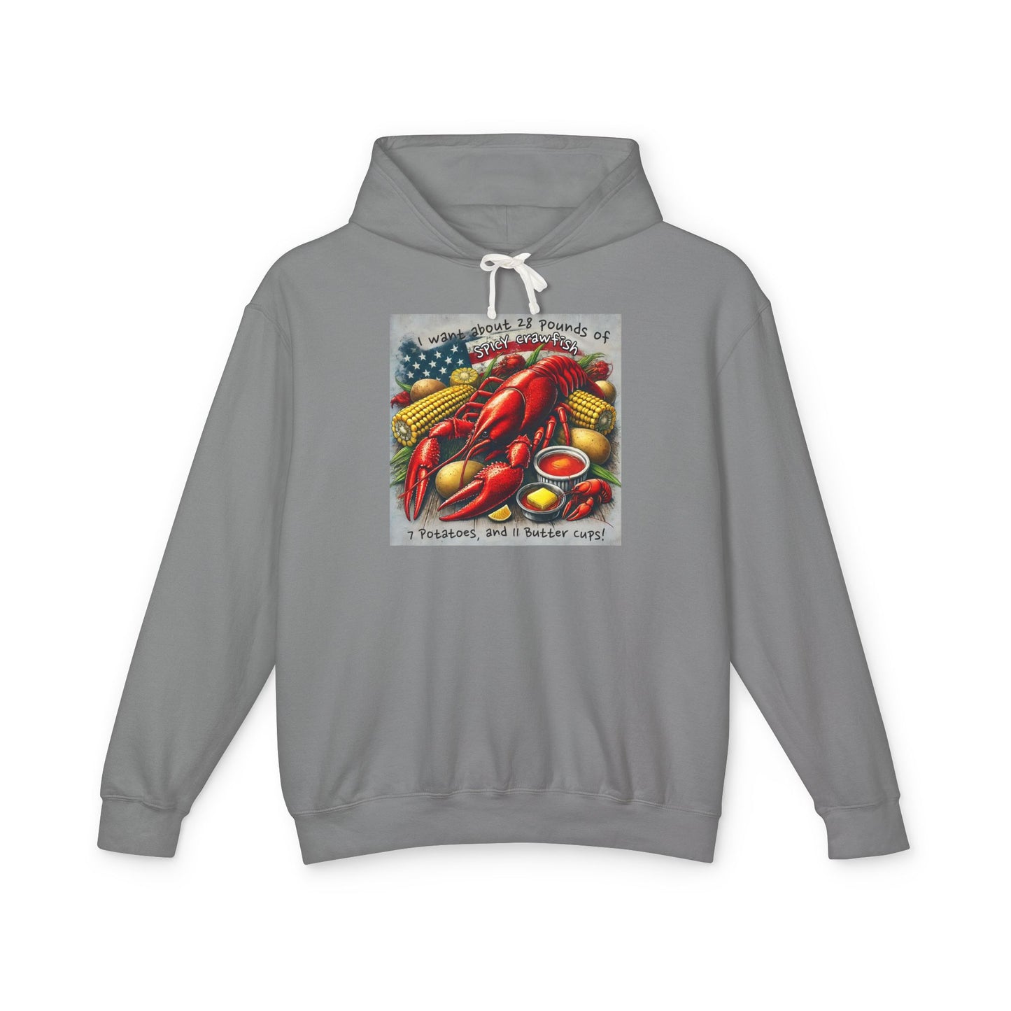 Crawfish Themed Hoodie Sweatshirt, Bayou Life Collection, Louisiana Boil Apparel, Gift for Foodie, Cute Southern Outerwear, Cajun Crawfish