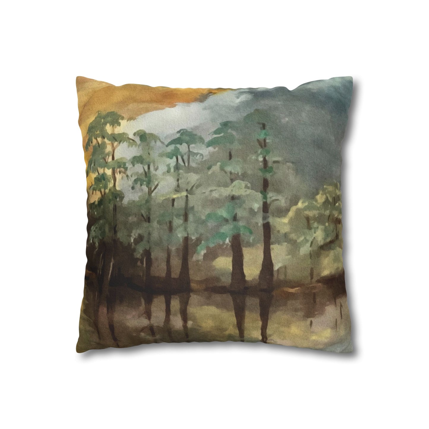 Spun Polyester Square Pillowcase, Moon Lake, FrediFreds Home Collection