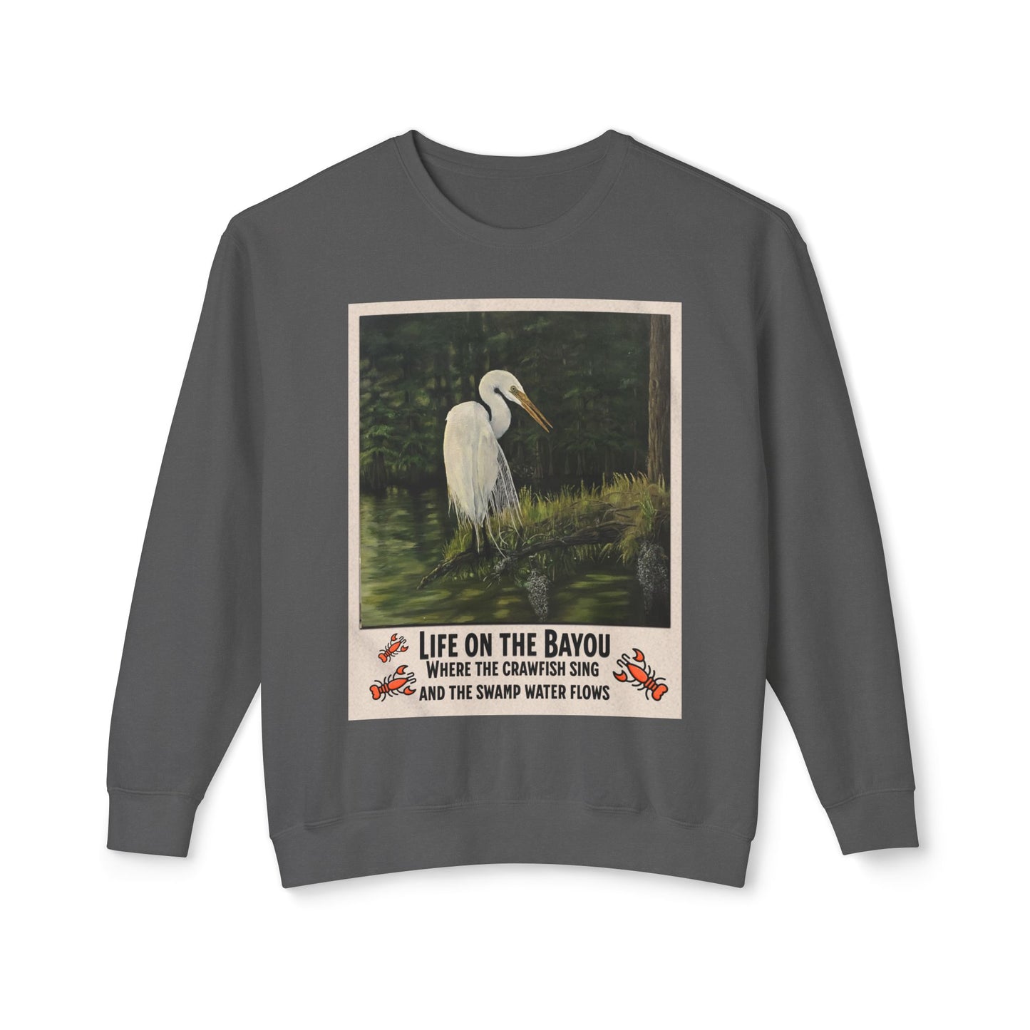 Unisex Lightweight Crewneck Sweatshirt, Life on the Bayou