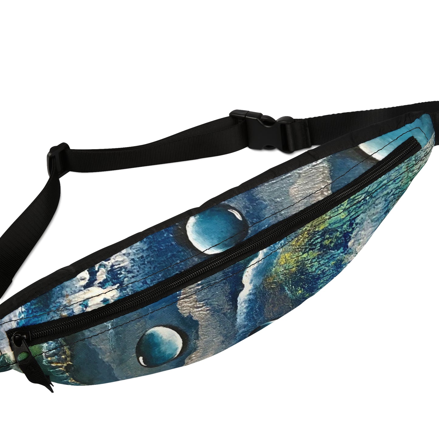 Fanny Pack, Printed Abstract, Ocean Spray, Beachwalker Club Collection