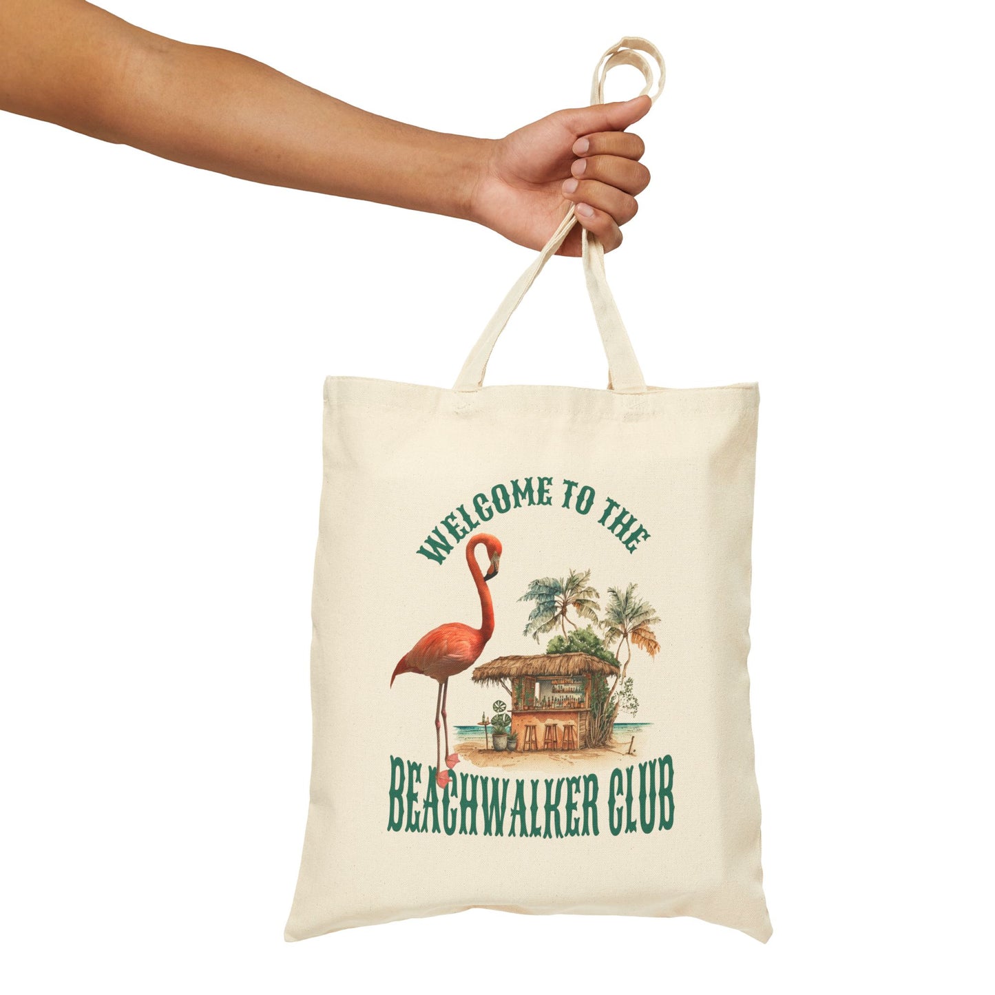 Cotton Canvas Tote Bag, Beachwalker Club Collection