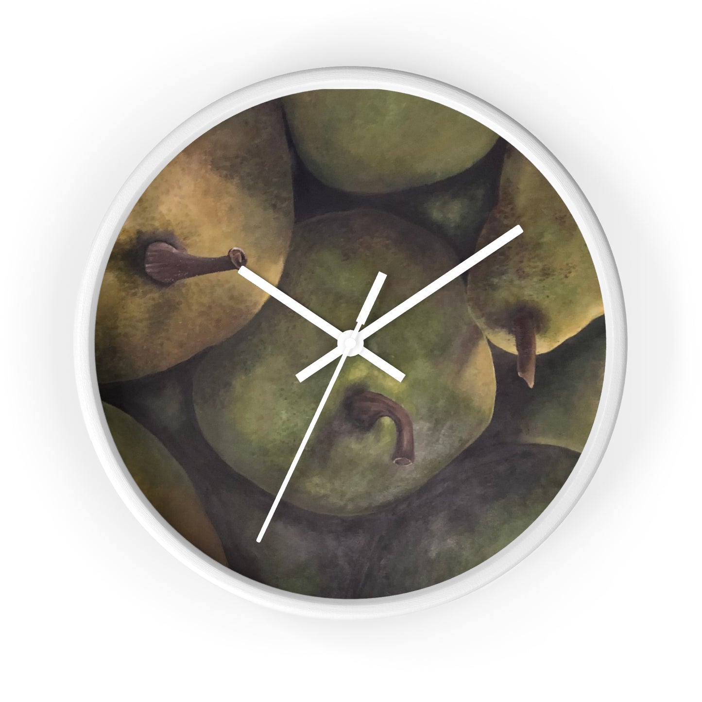 Wall Clock, Pear Delight Print Design,  FrediFreds Home Collection