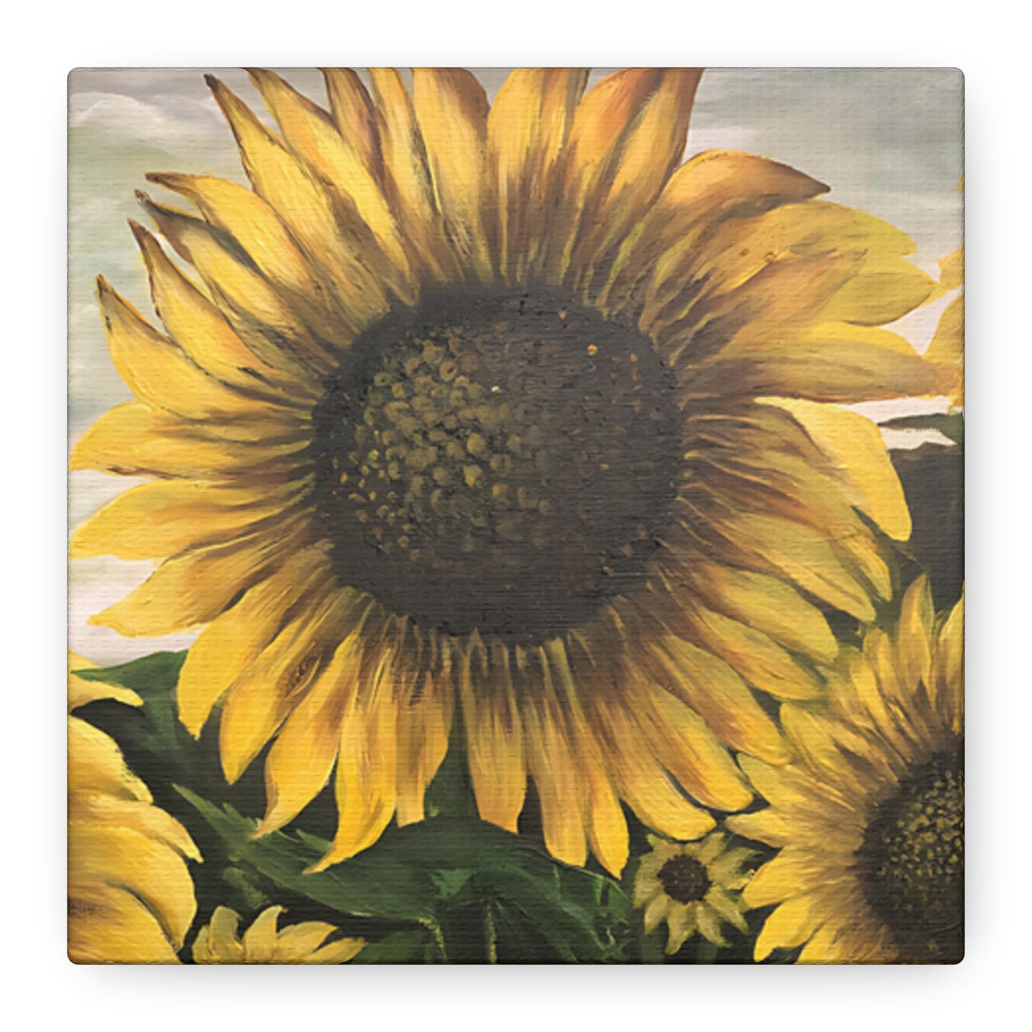 Matte Canvas, Stretched, 1.25", Sunflower, Artwork, FrediFreds Home Collection