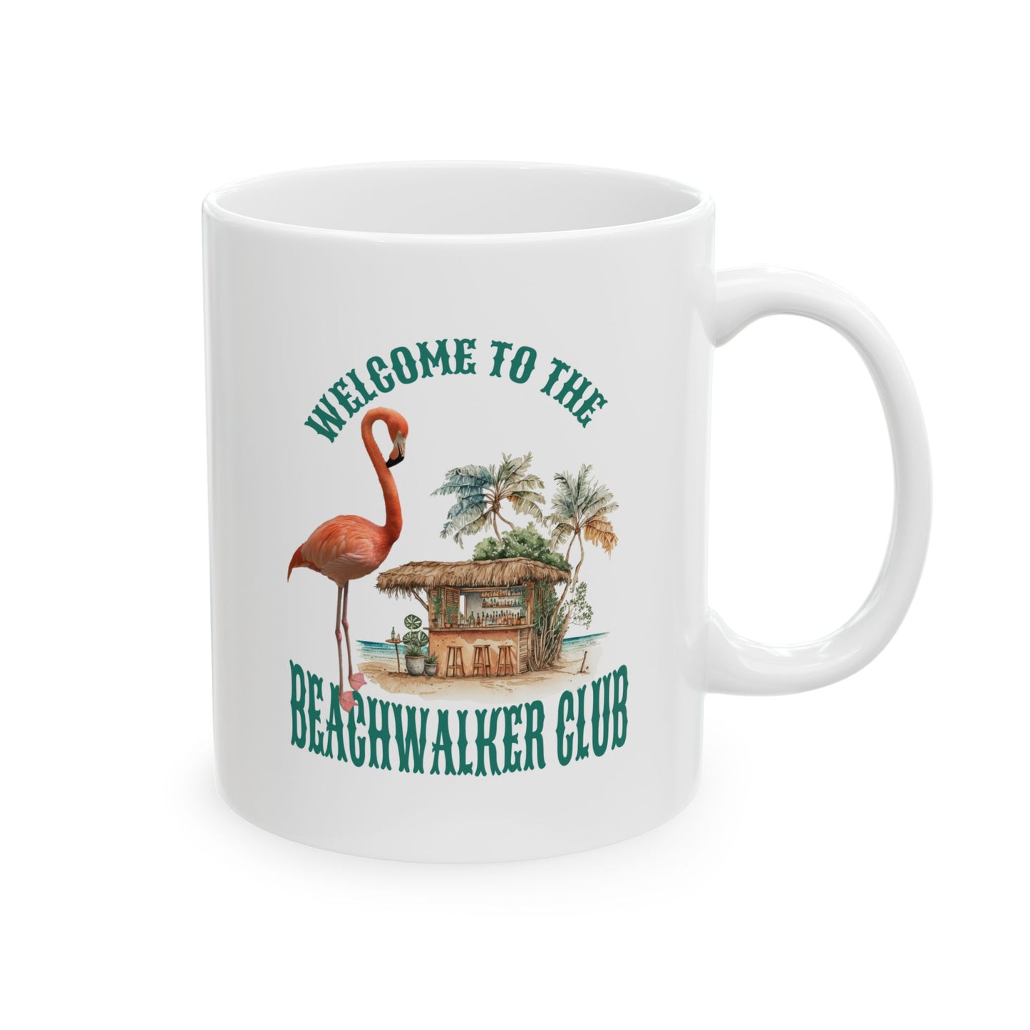 Ceramic Mug, (11oz, 15oz), Coastal One Print, Beachwalker Club Collection