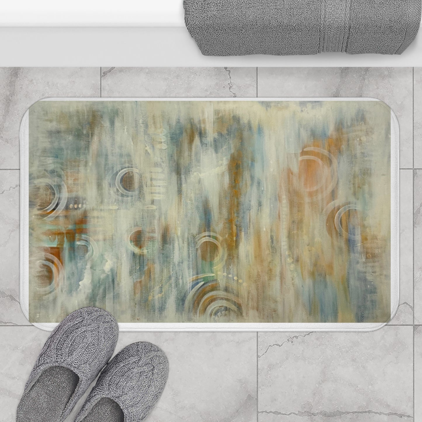 Bath Mat, Abstract Neutrals, FrediFreds Home Collection