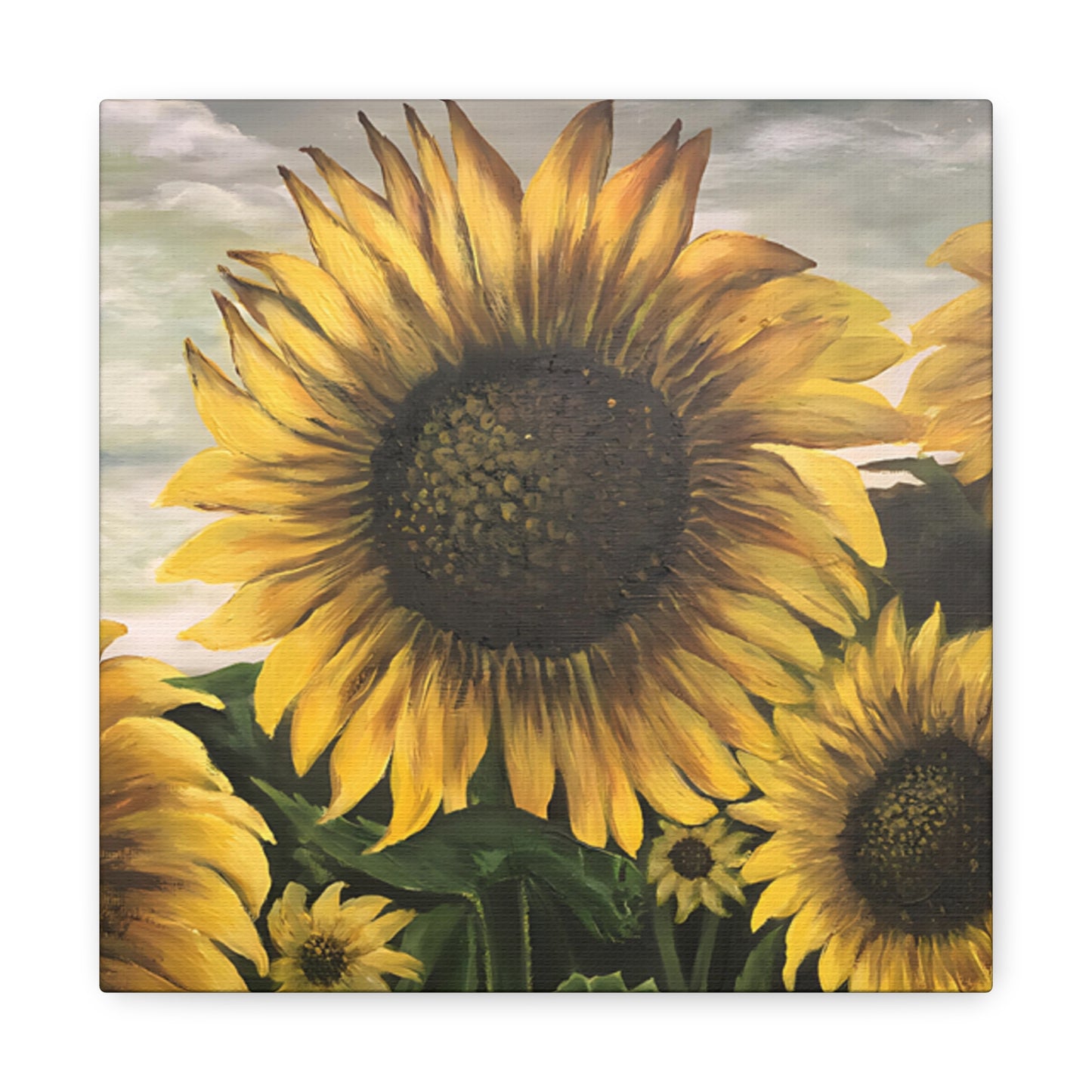 Matte Canvas, Stretched, 1.25", Sunflower, Artwork, FrediFreds Home Collection