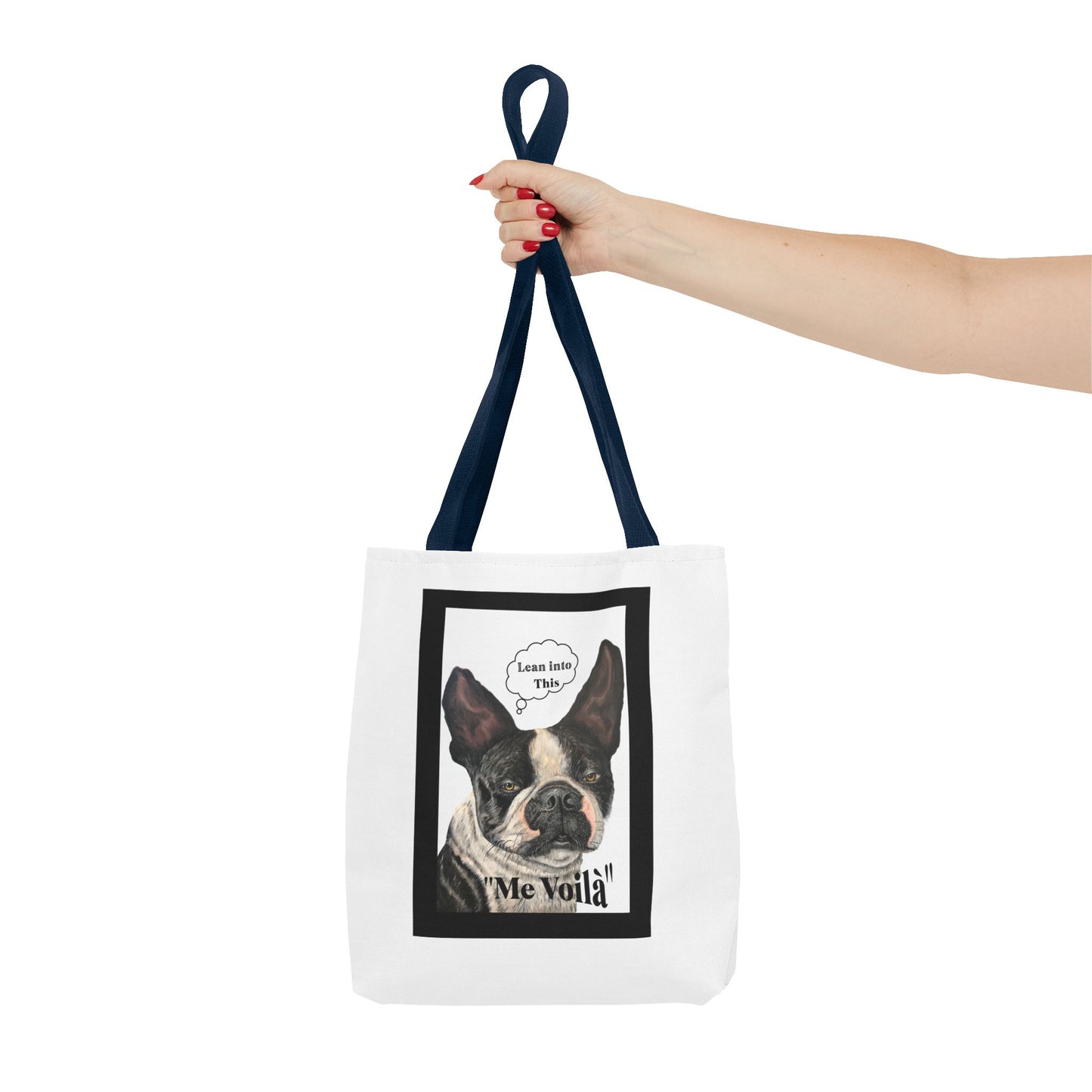 Tote Bag (AOP) "Lean on Me" Friendship Tote,  Dog Humor, Max Loves Pookie Collection