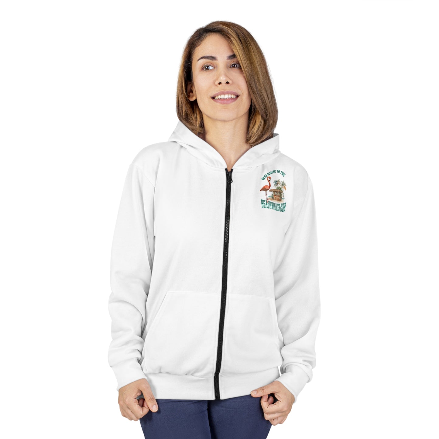 Unisex Zip Hoodie (AOP), Coastal. Beachwalker Club Collection