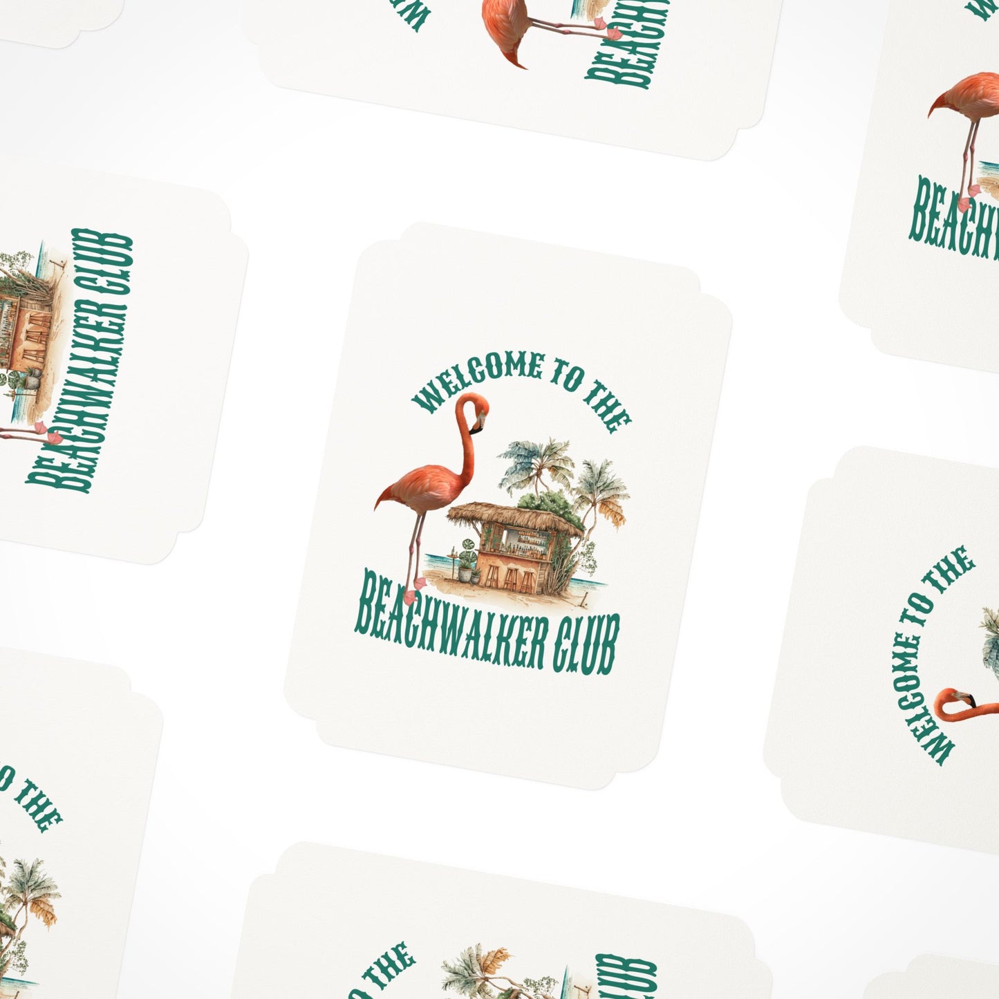 Postcards (1, 15, 30, and 45 pcs), Printed Design, Artsy Coastal Theme, Beachwalker Club Collection